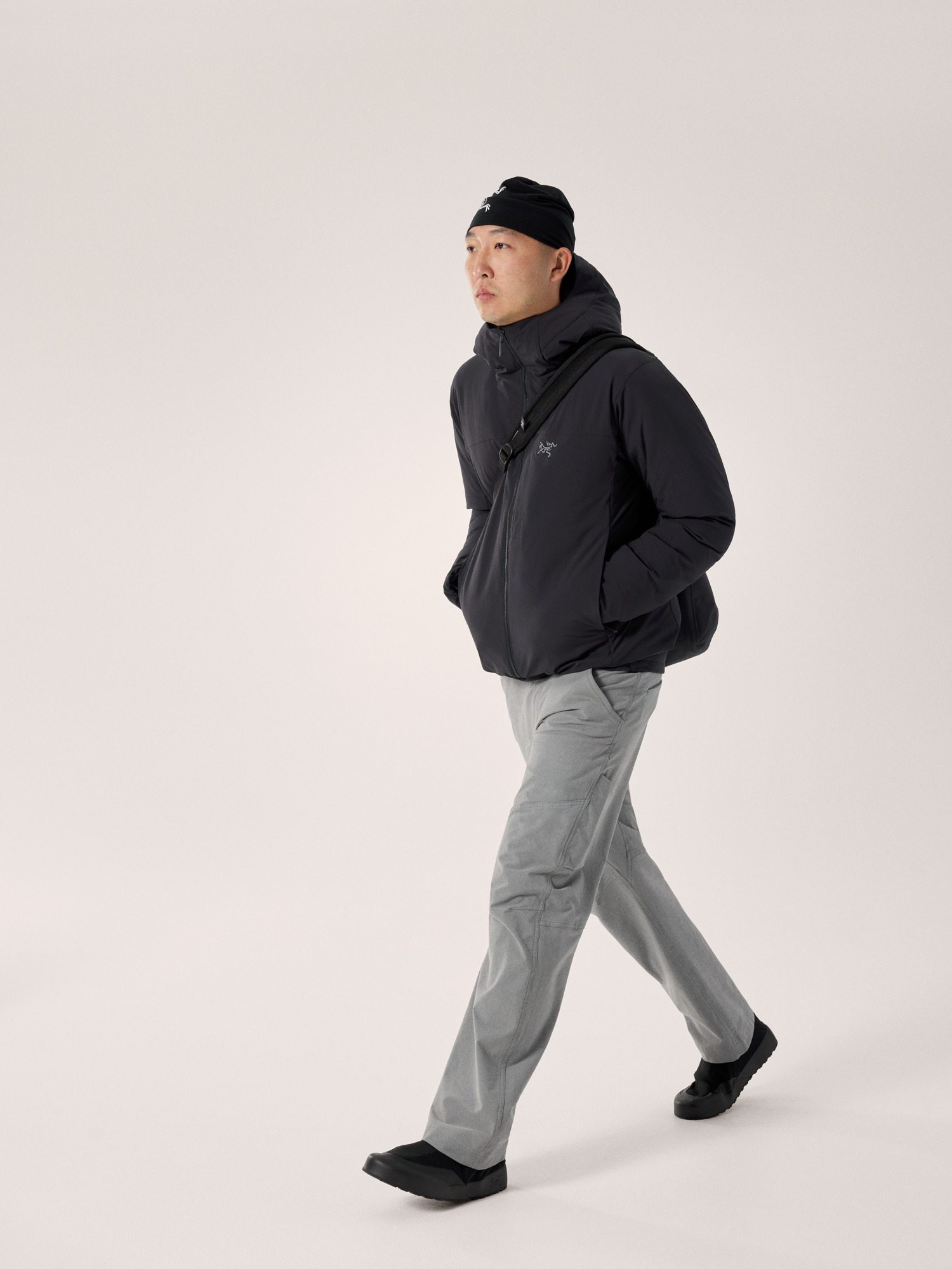 Epsilon Down Hoody Black Full Body