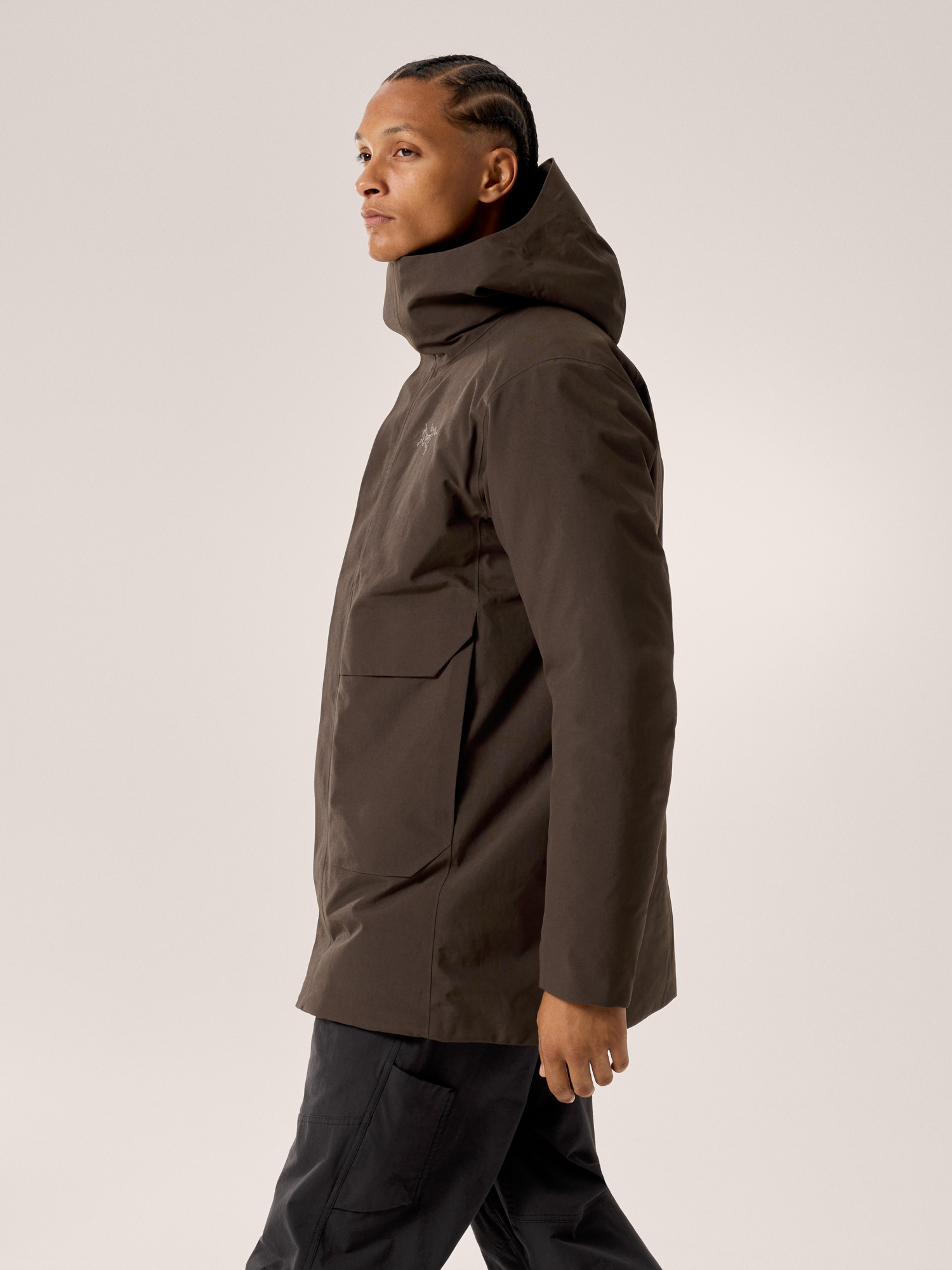 Therme Down Parka Carob Side View