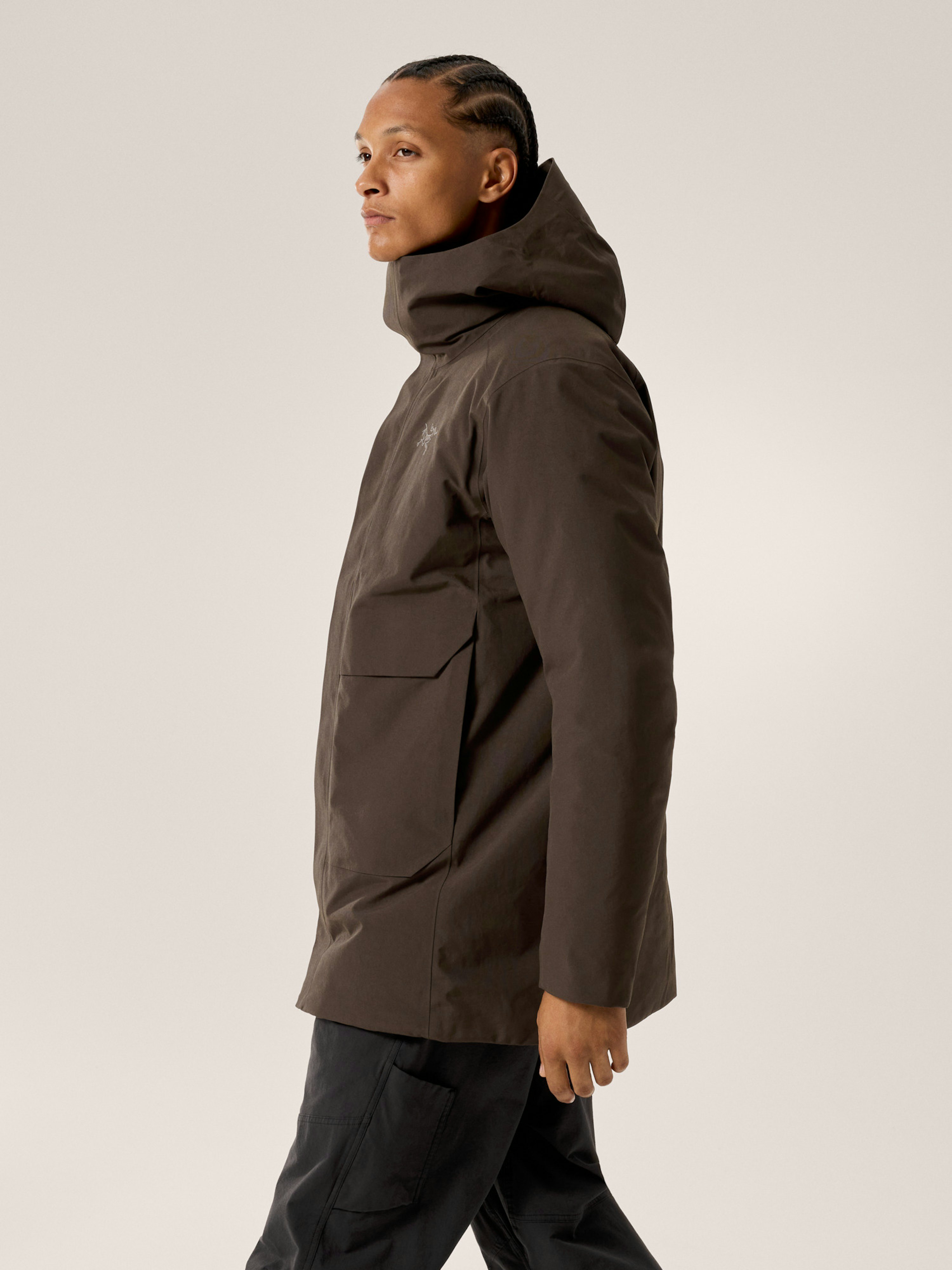 Therme Down Parka Carob Side View