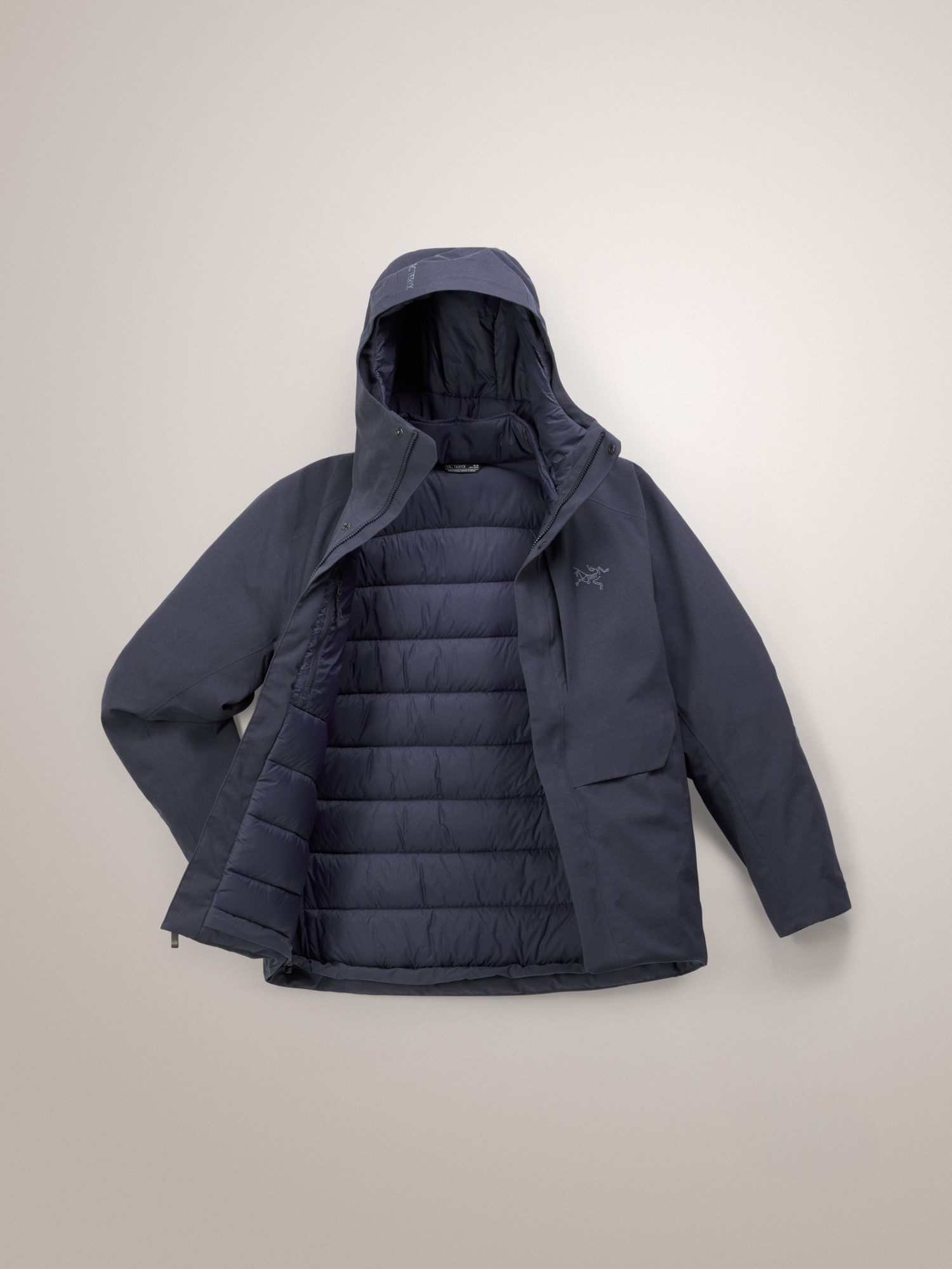 Therme Down Jacket Black Sapphire Flat