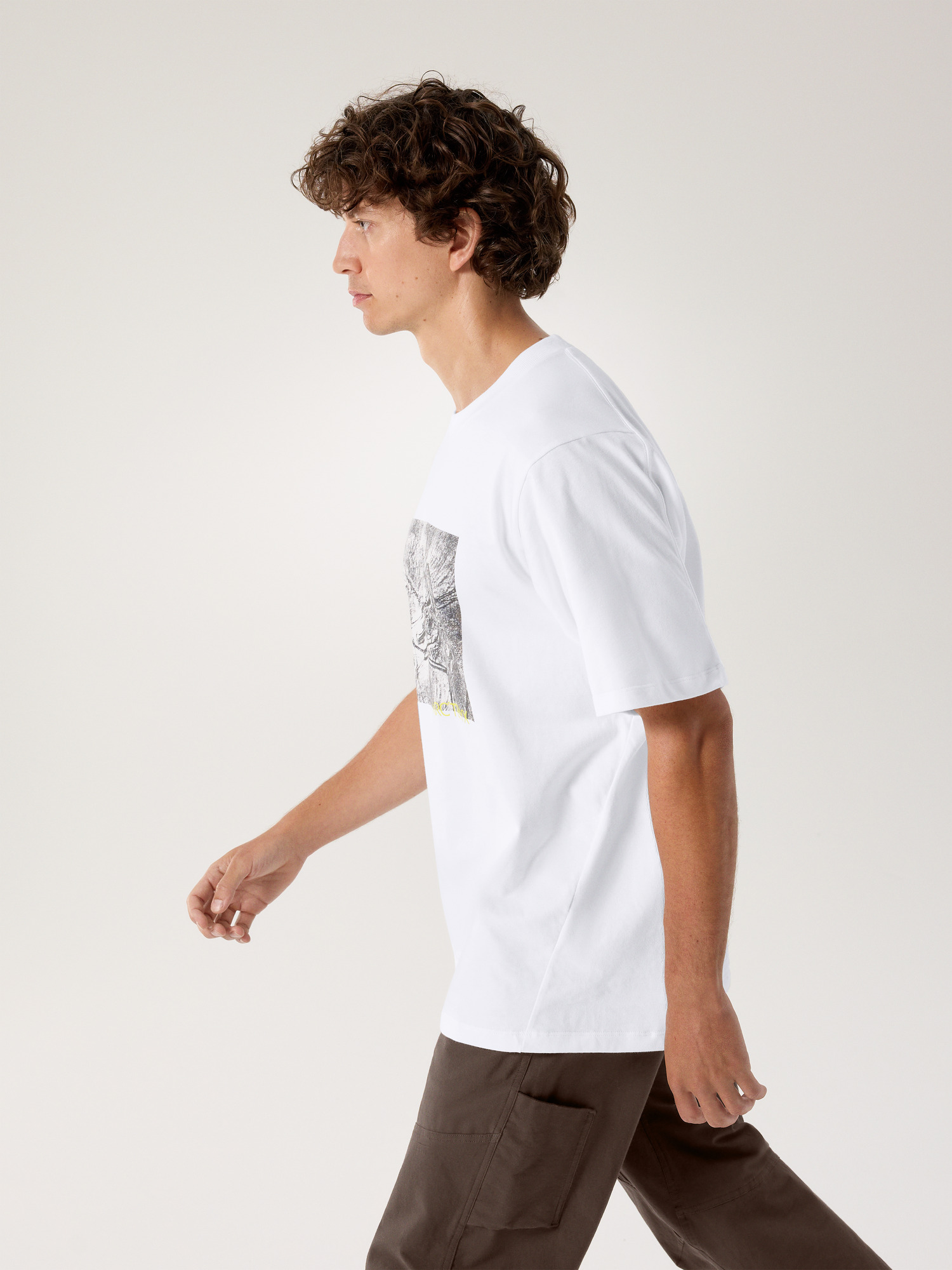 Kragg Cotton Lithographica Shirt SS White Light Side View