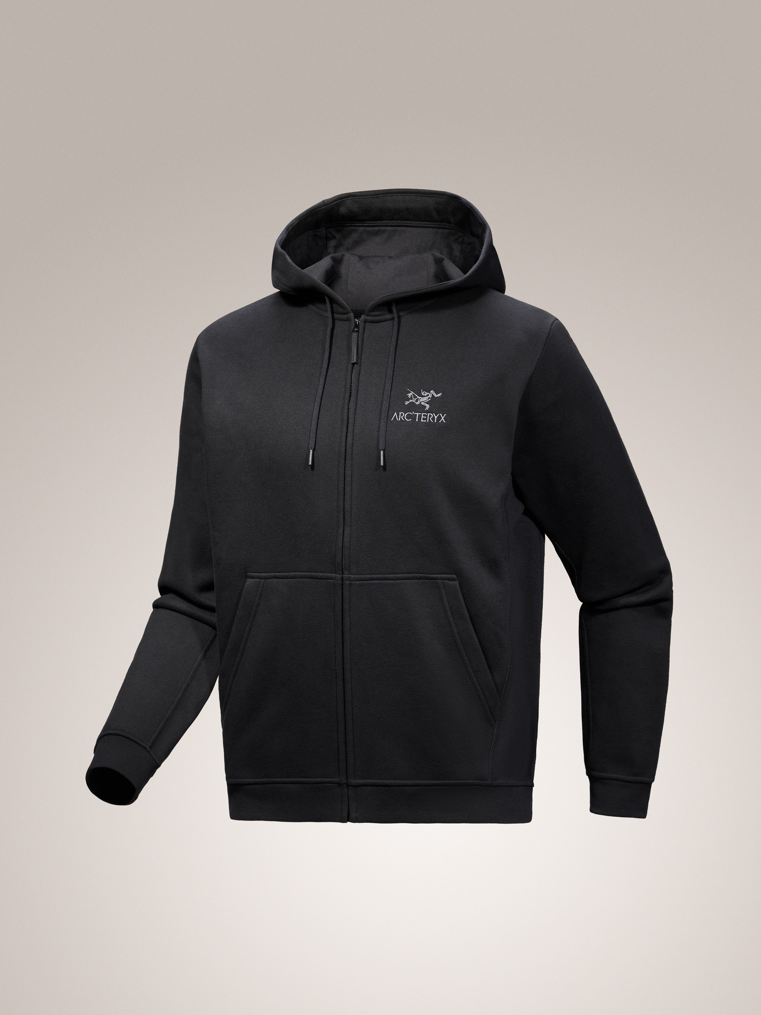 Emblem Fleece Full Zip Hoody Black 