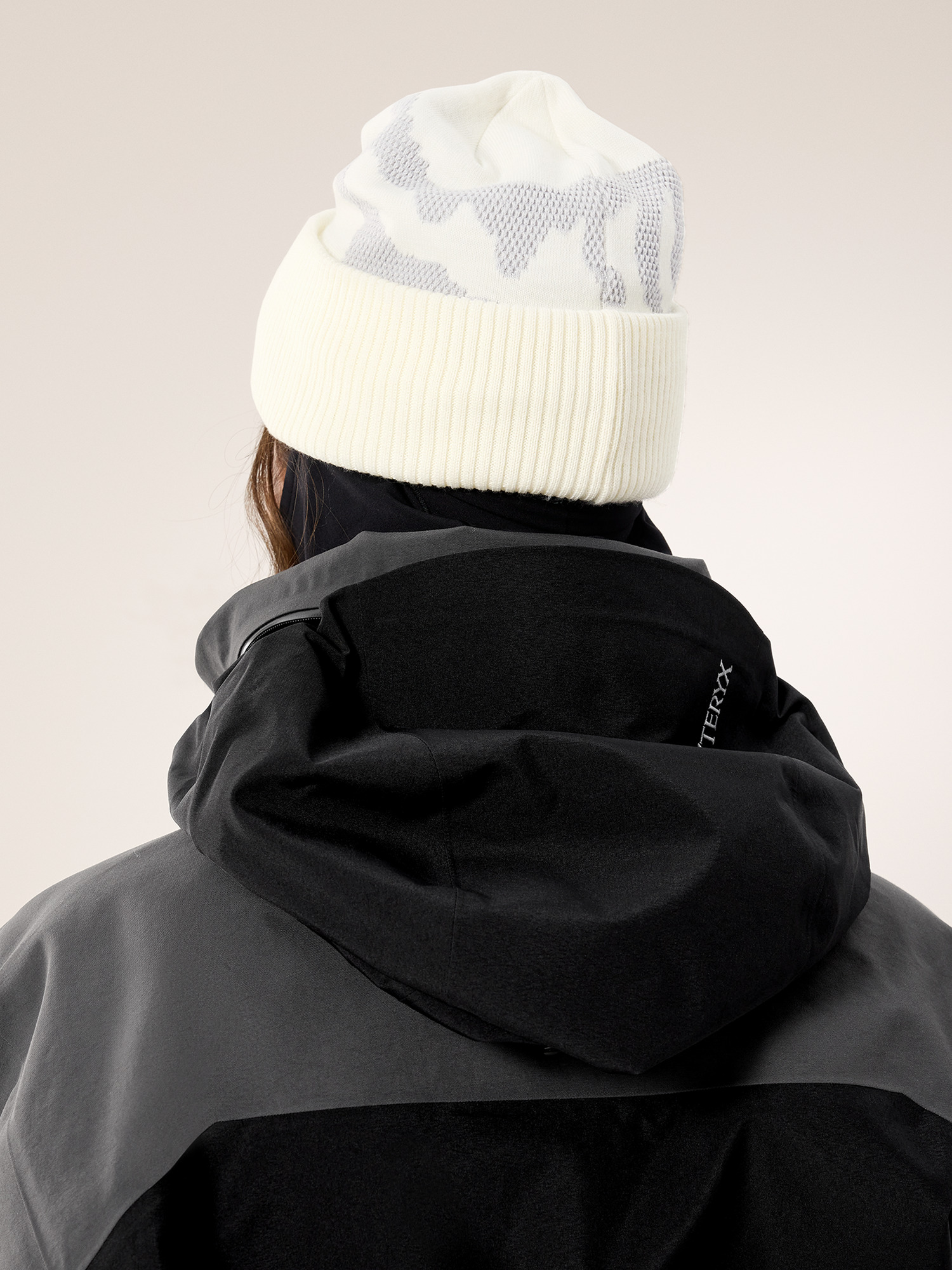 Grotto Rib Toque Arctic Silk / Solitude Back View