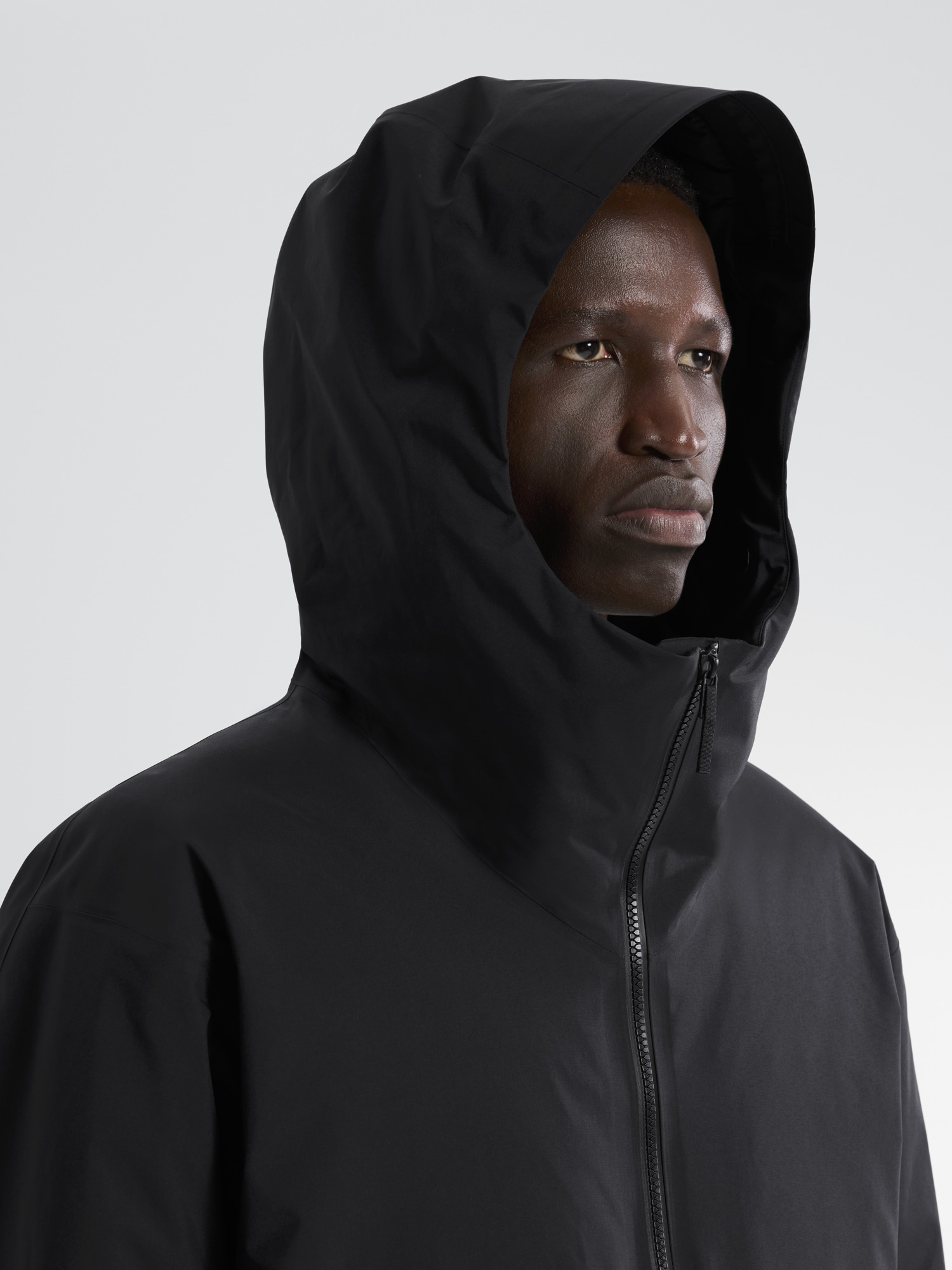 Monitor Down Coat Black Detail 2