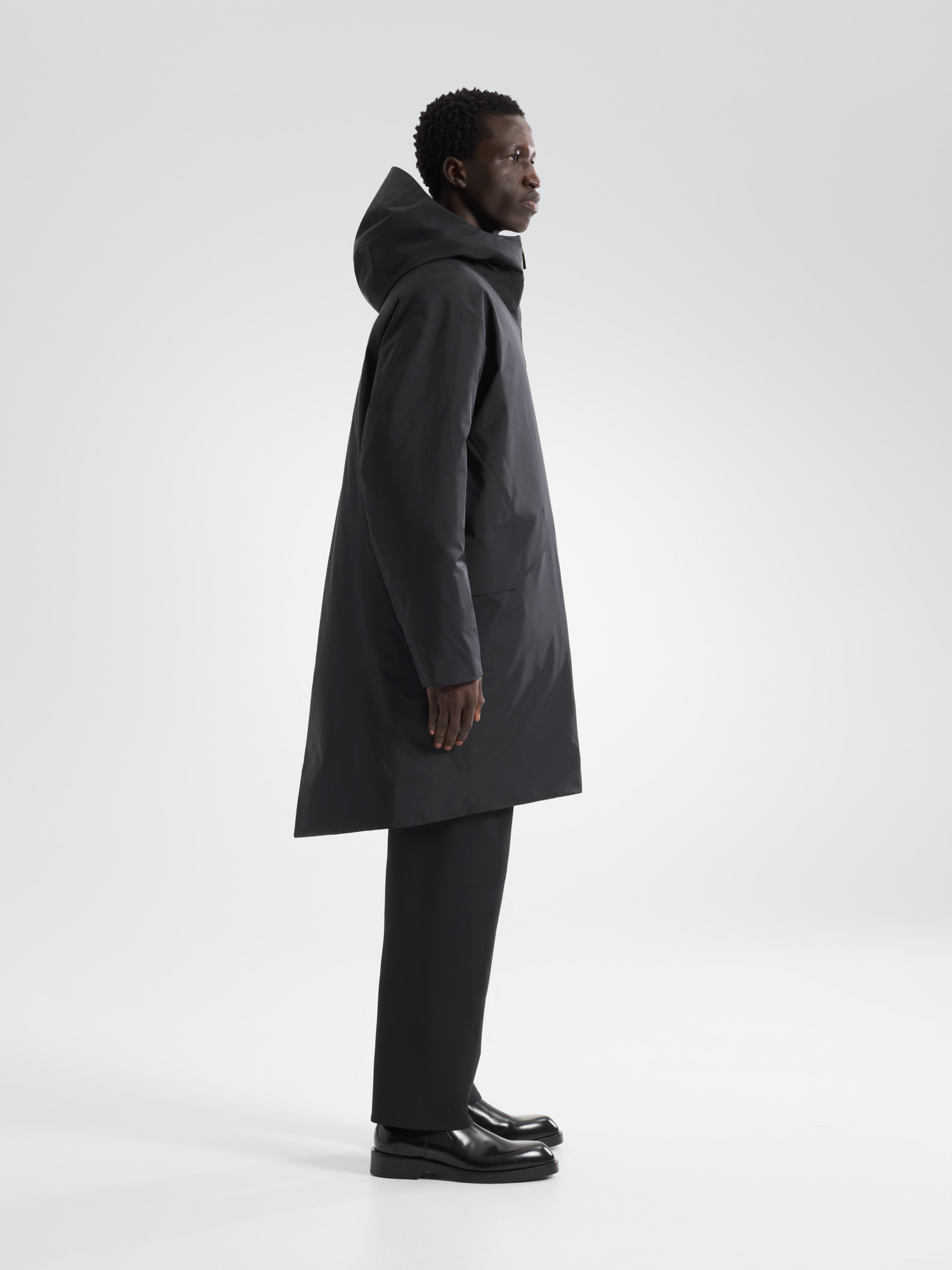 Monitor Down Coat Black Side View