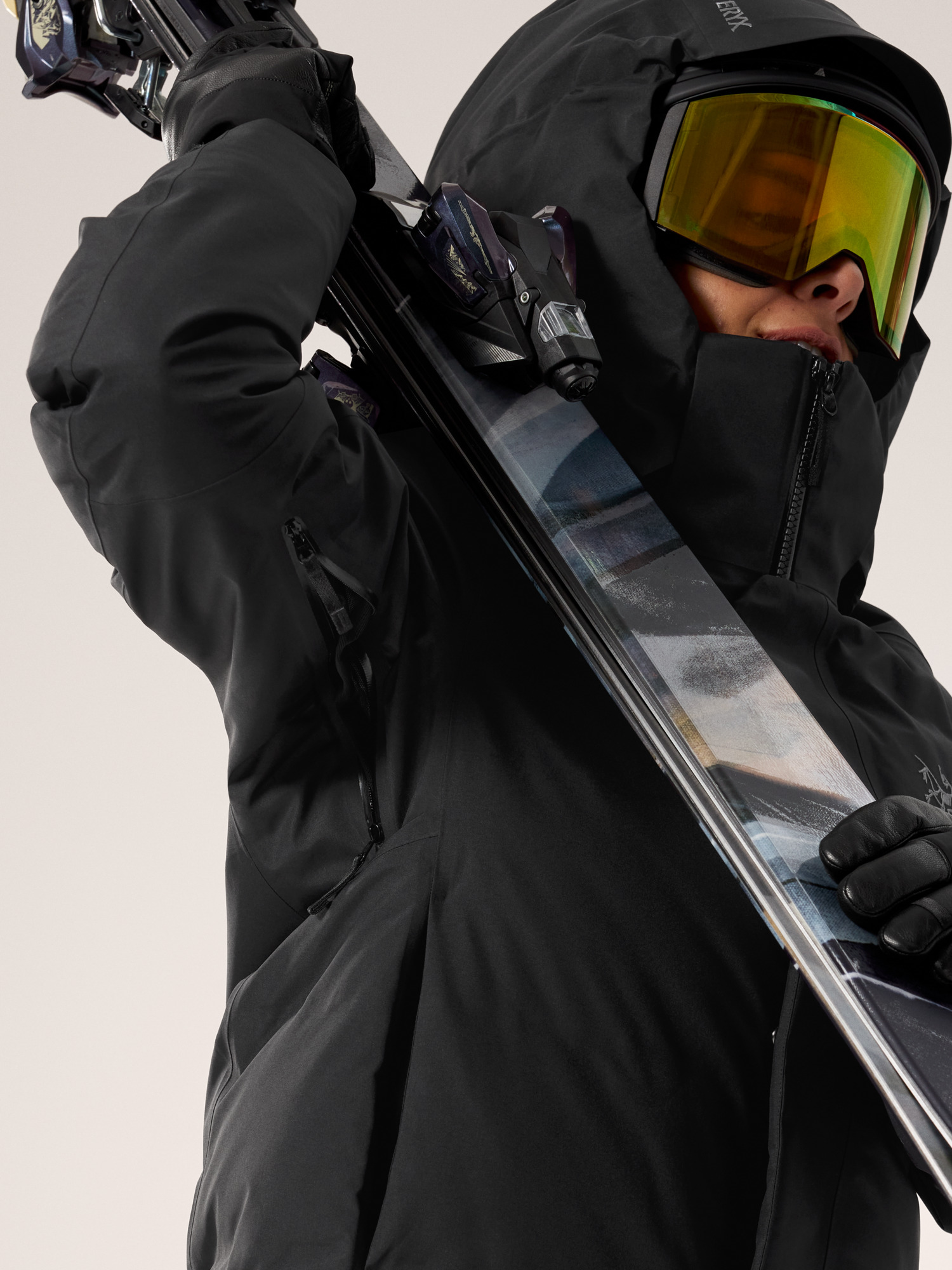 Andessa Down Mid Jacket Women's Black Pit Zip