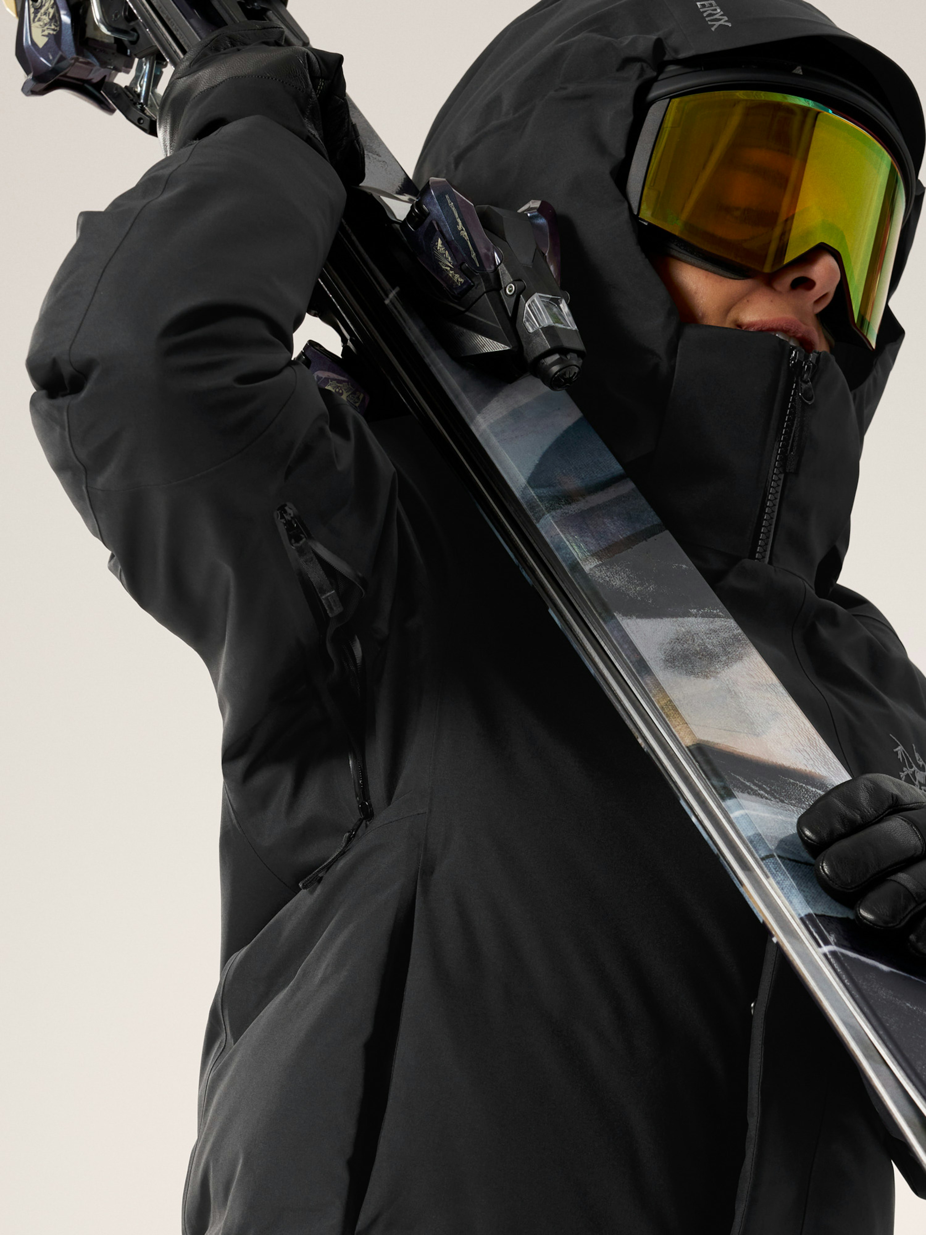 Andessa Down Mid Jacket Women's Black Pit Zip