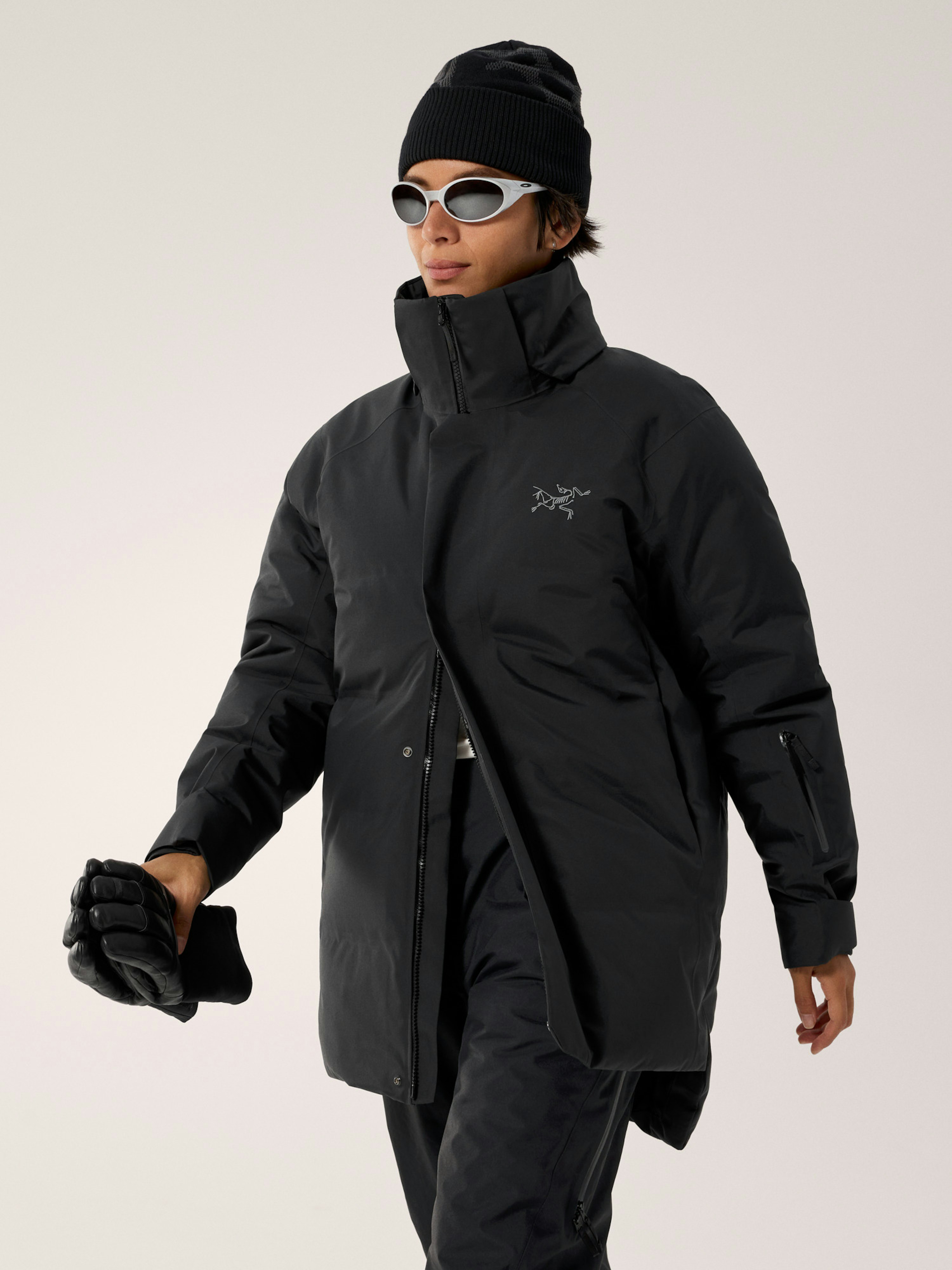 Andessa Down Mid Jacket Women's Black Two Way Zipper