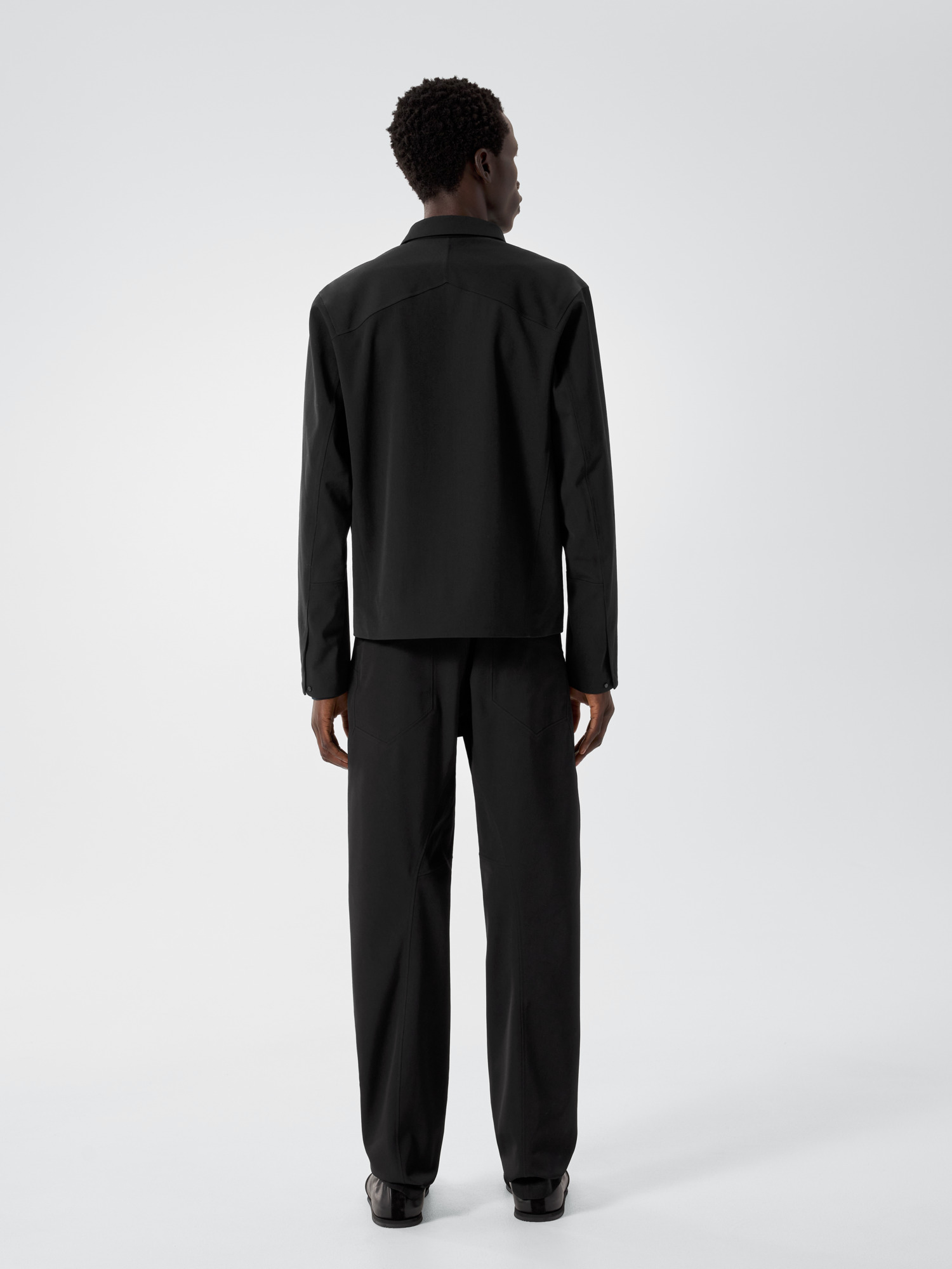 Voronoi Wool Jacket Black Back View