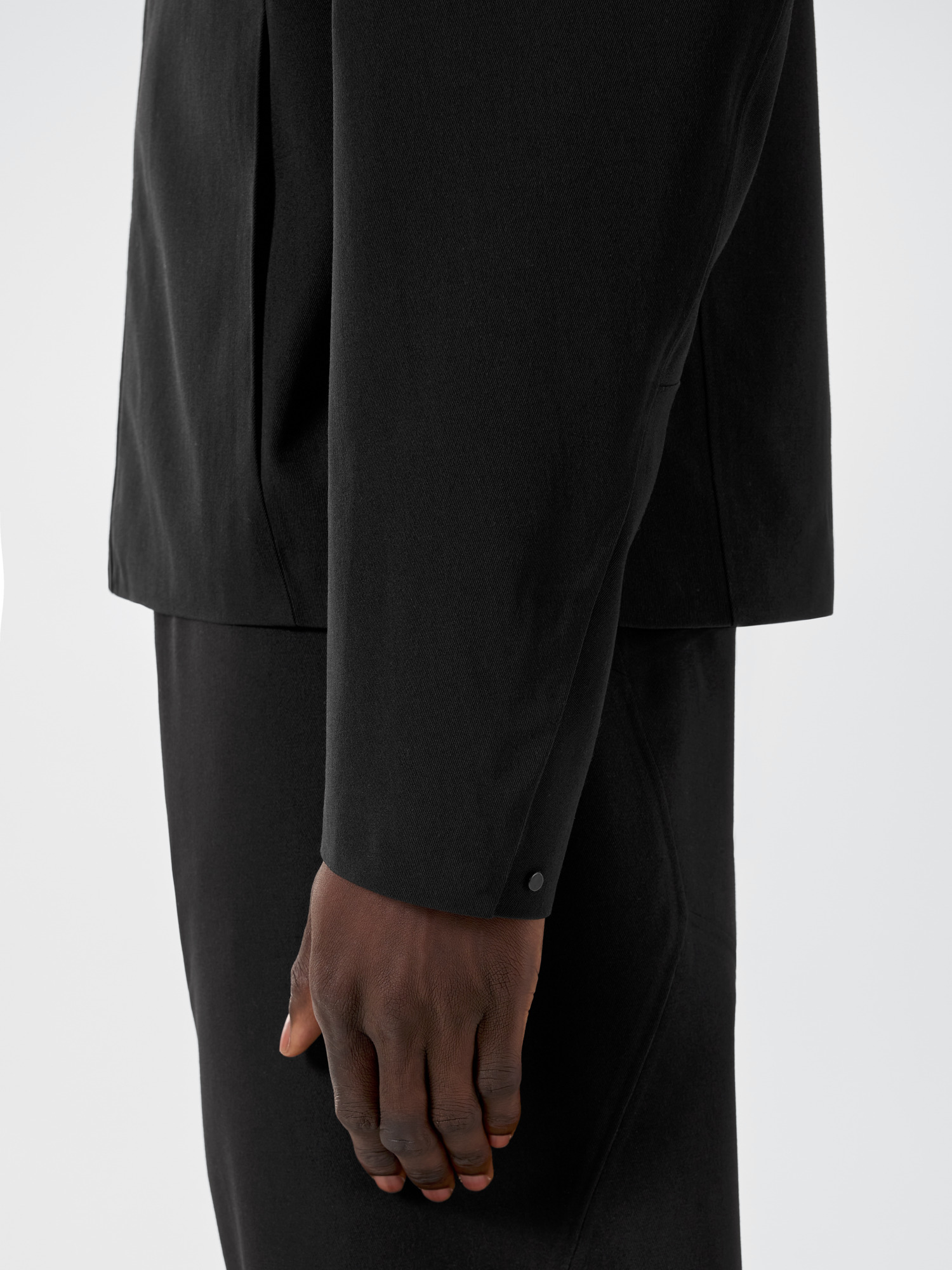 Voronoi Wool Jacket Black Detail 4