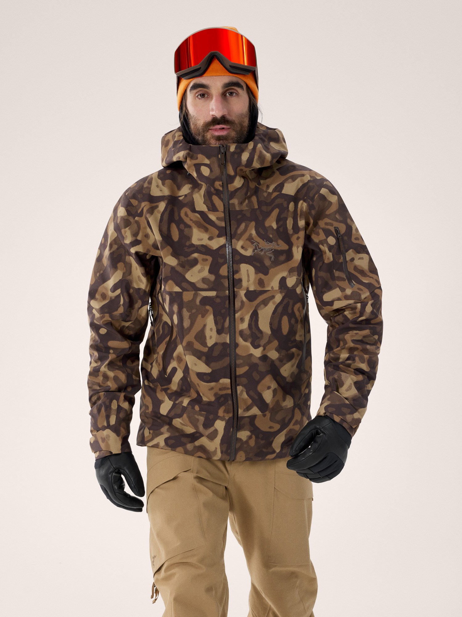 Sabre Jacket Print Carob Grottoflage Front View