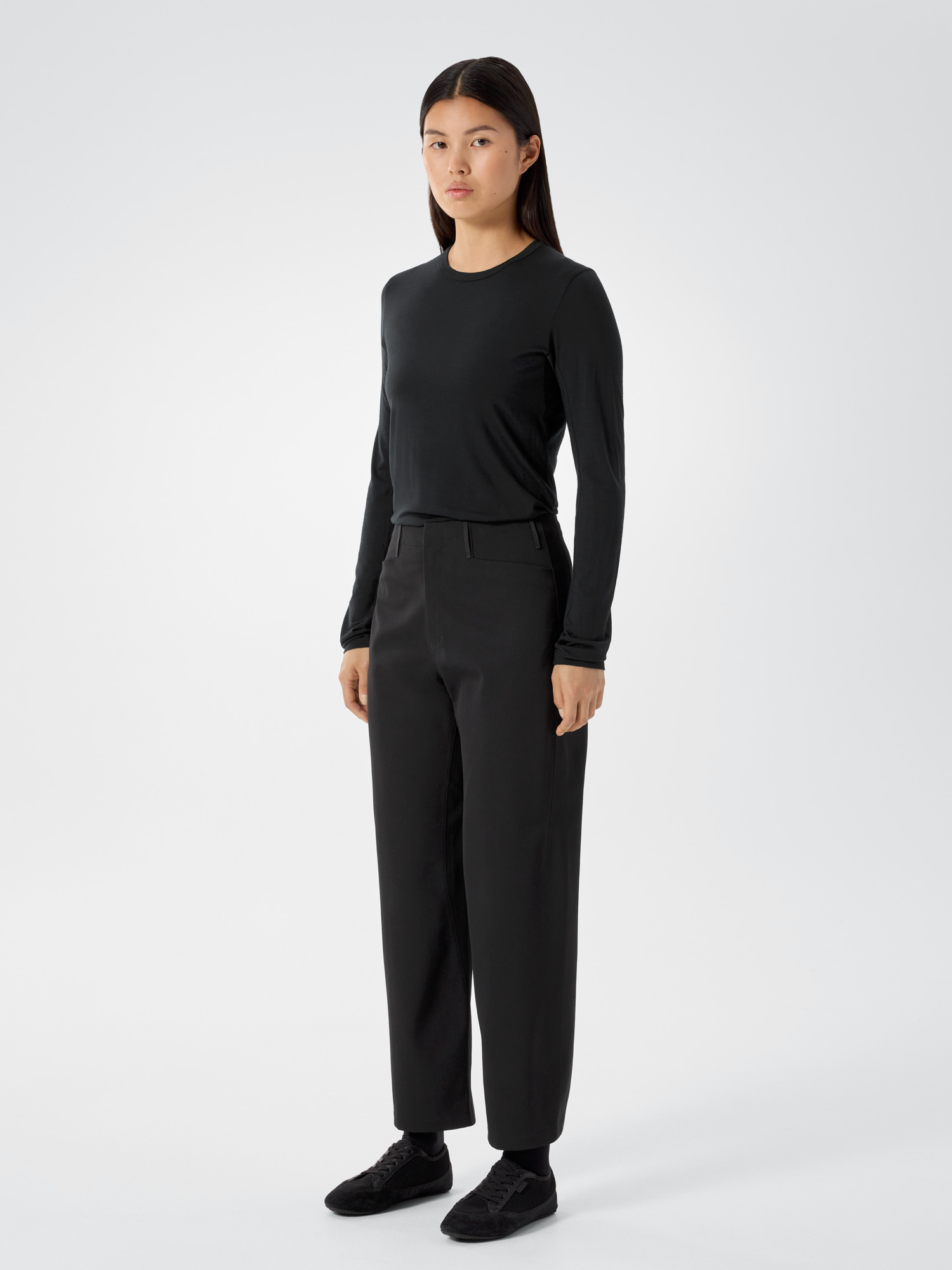 Belfry Wool Pant Women's Black 3 4 Front View