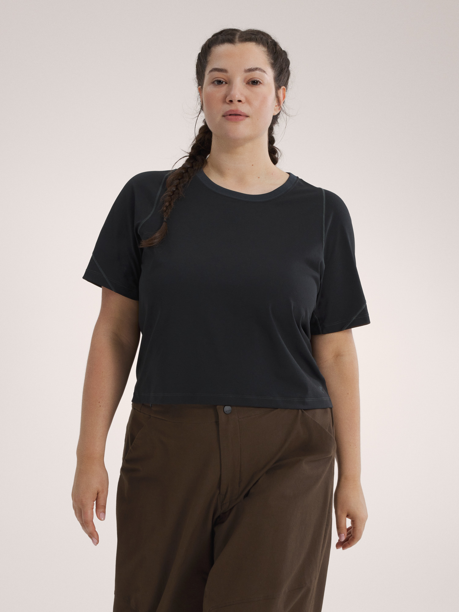 Rula T-Shirt SS Women's Black Front View