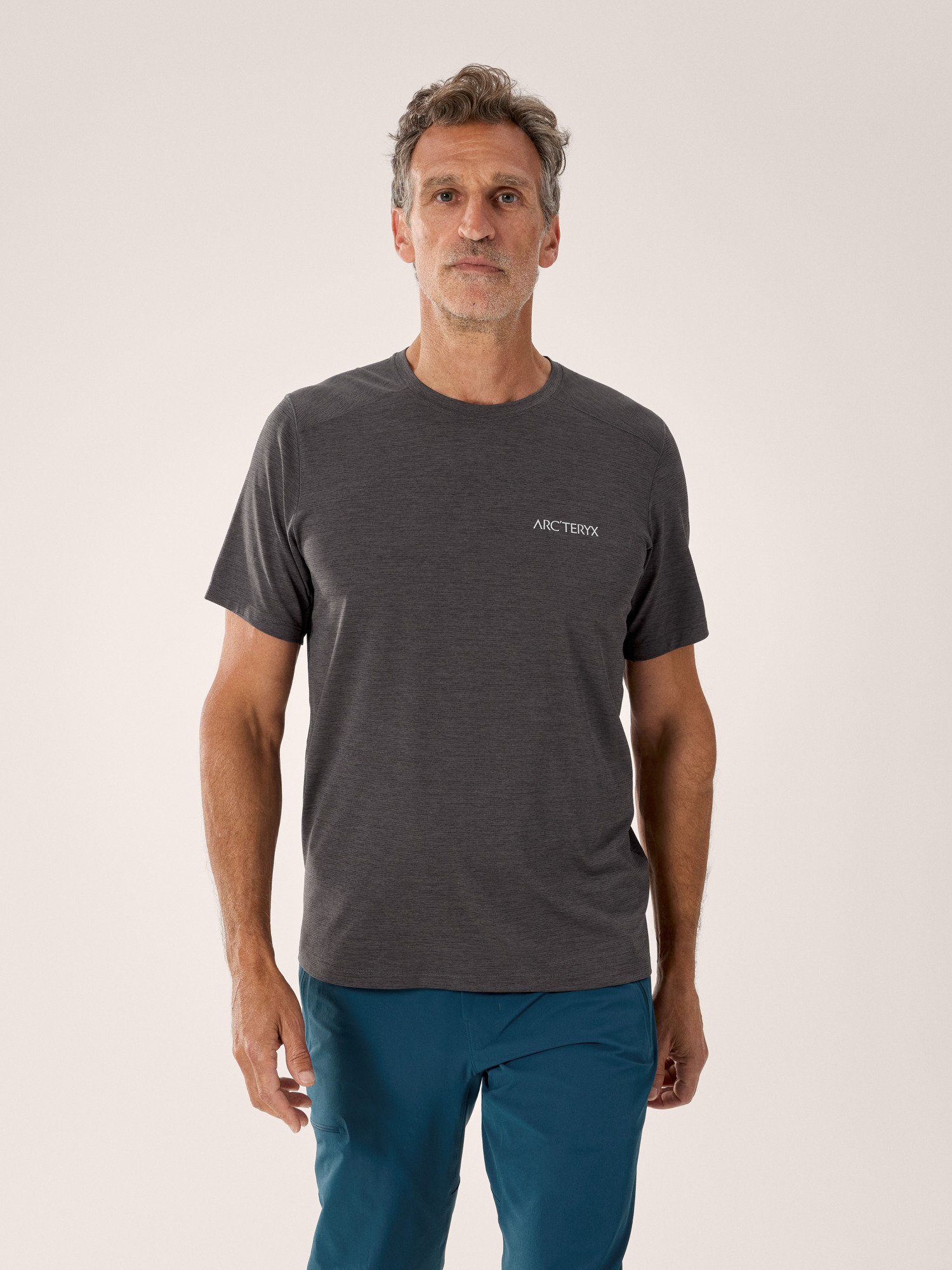 Cormac Arc'Bird Logo Shirt SS Black Heather Front View