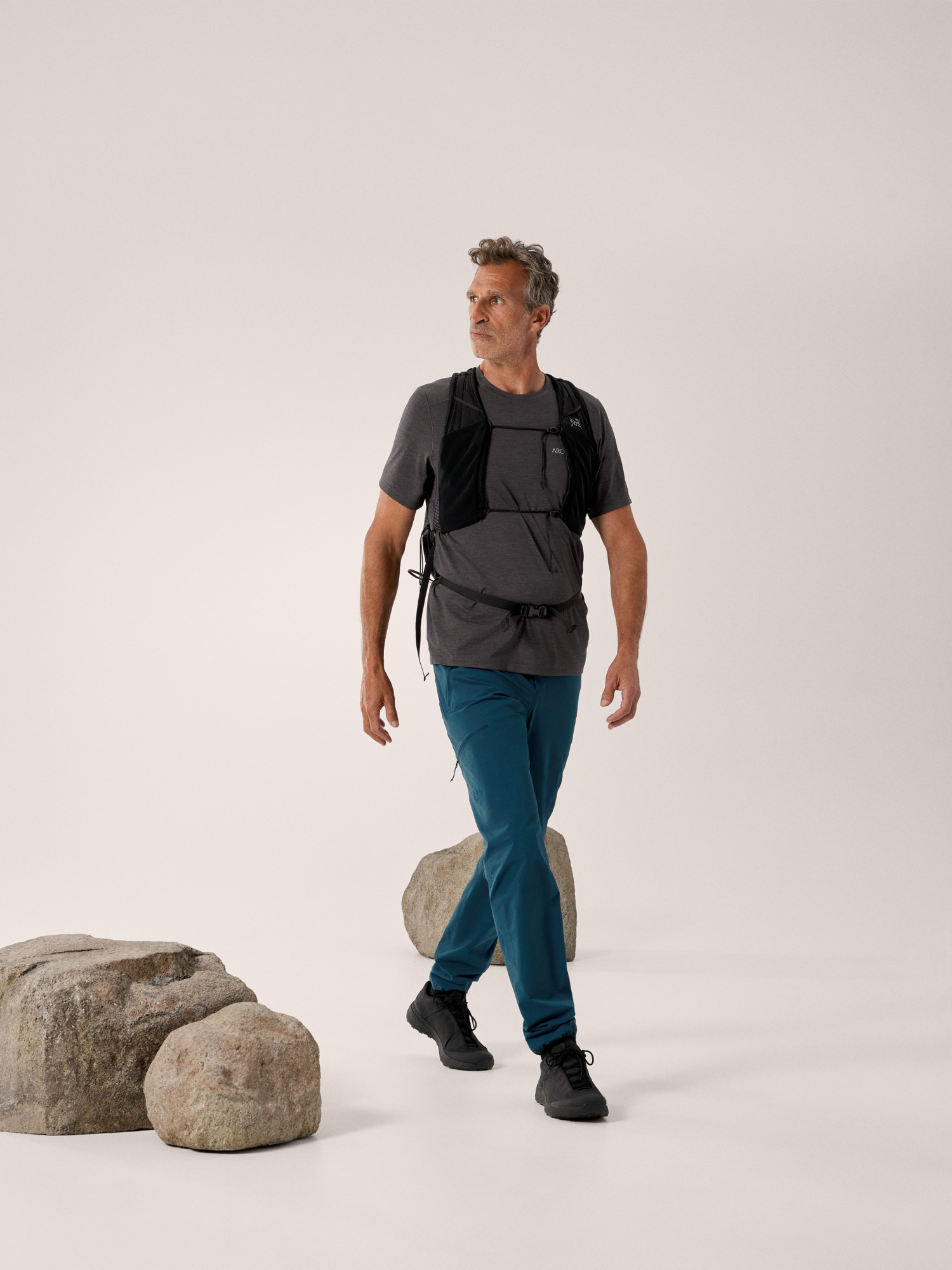 Cormac Arc'Bird Logo Shirt SS Black Heather Full Body