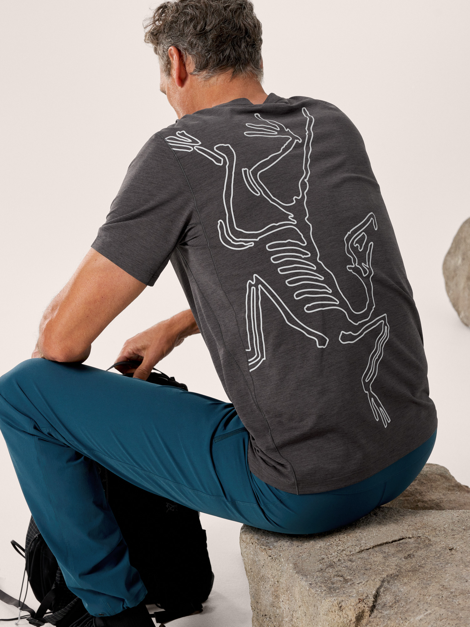 Cormac Arc'Bird Logo Shirt SS Black Heather Hover