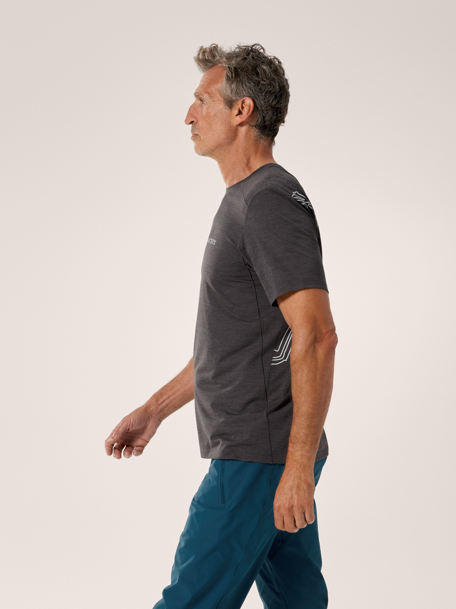 Cormac Arc'Bird Logo Shirt SS Black Heather Side View