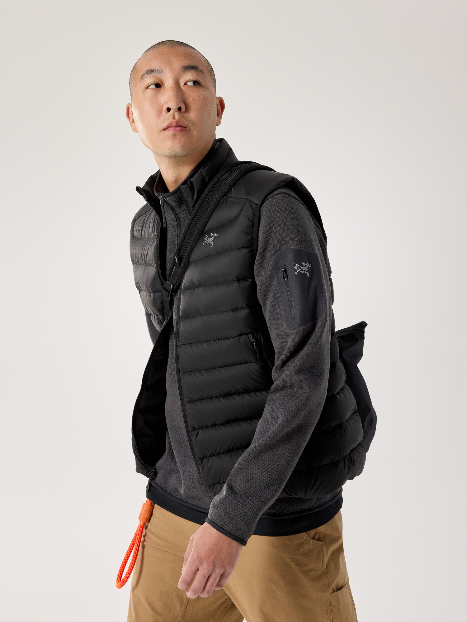 Covert 1/2 Zip Neck Black Heather II Hover