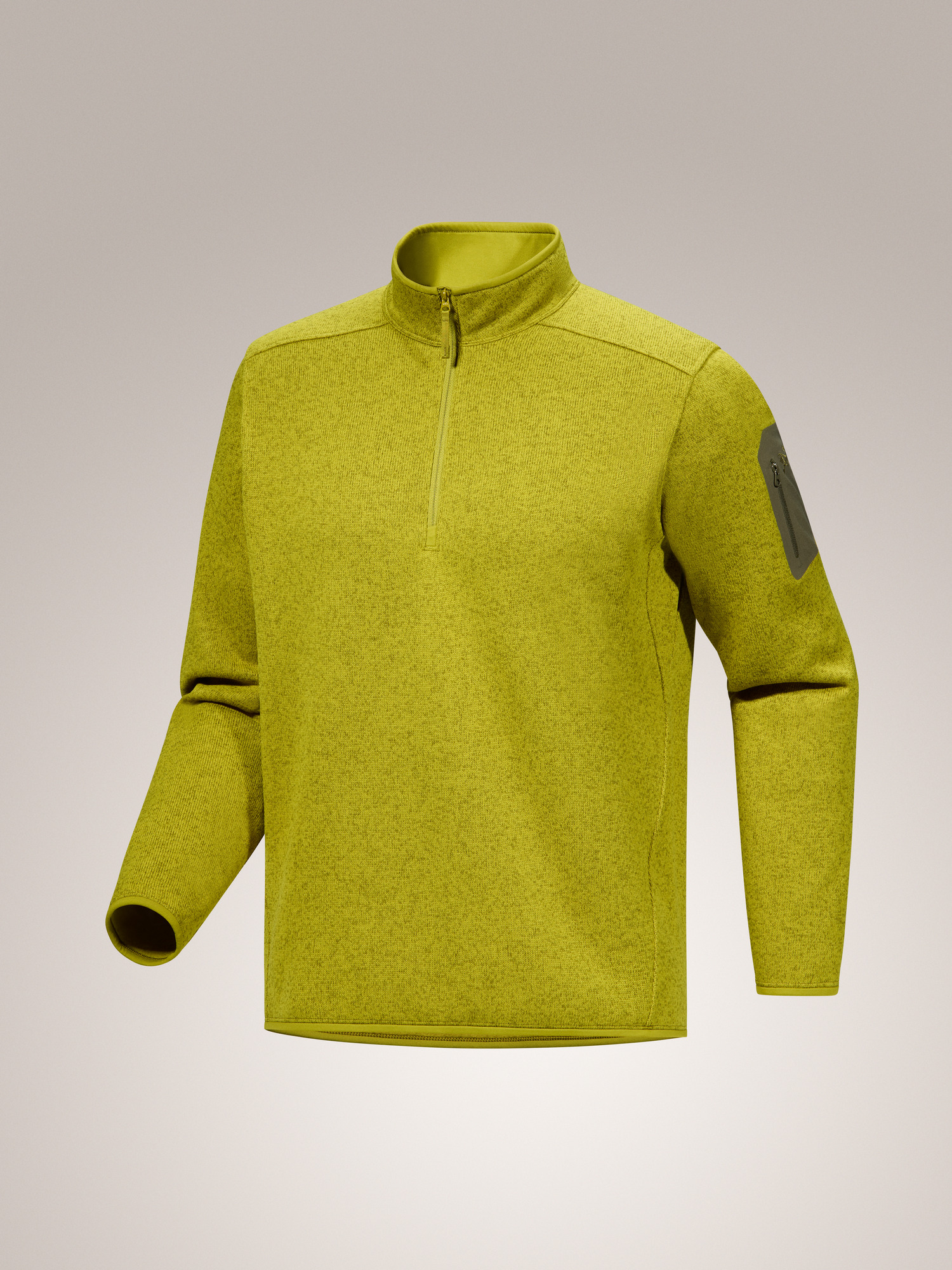 Covert 1/2 Zip Neck Olive Moss Heather 