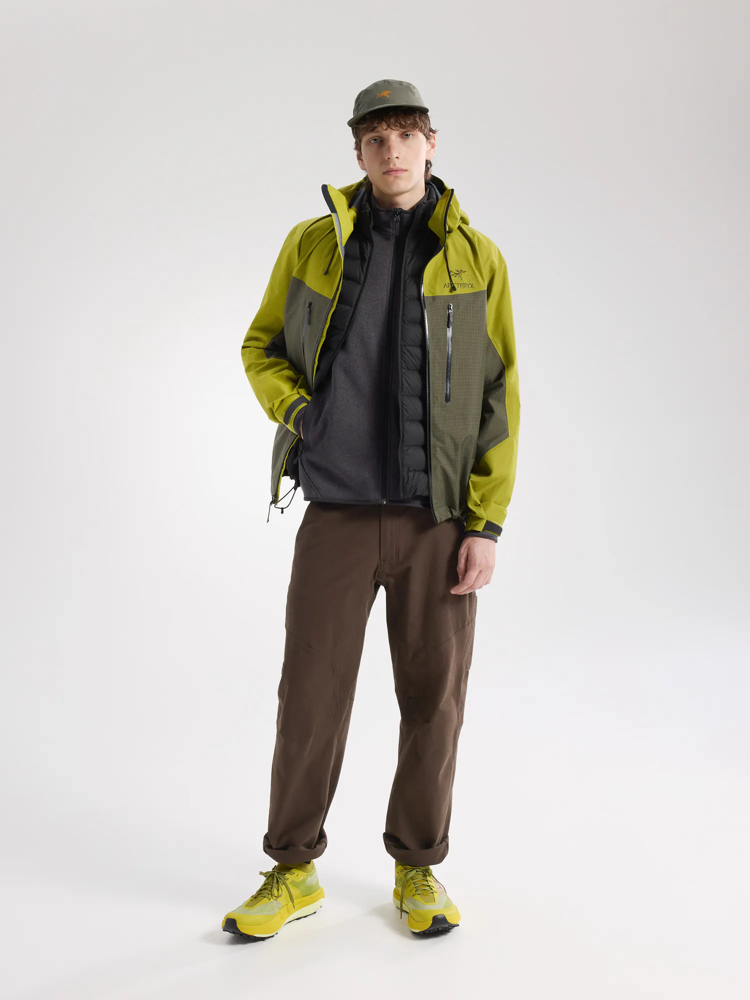 Polaire Arc'teryx Covert Crew, Homme M, Tweed Marron, Fabriqué Au Canada