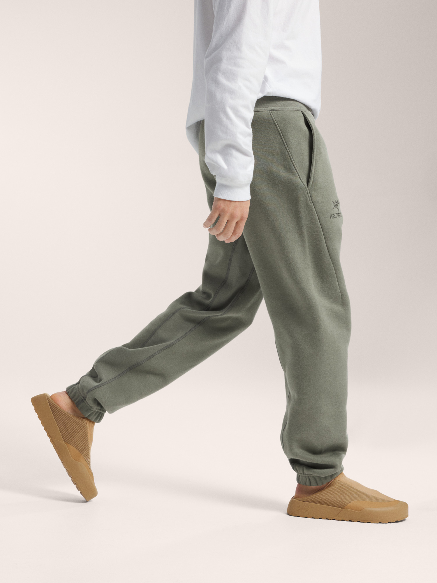 Emblem Fleece Jogger Forage Side View