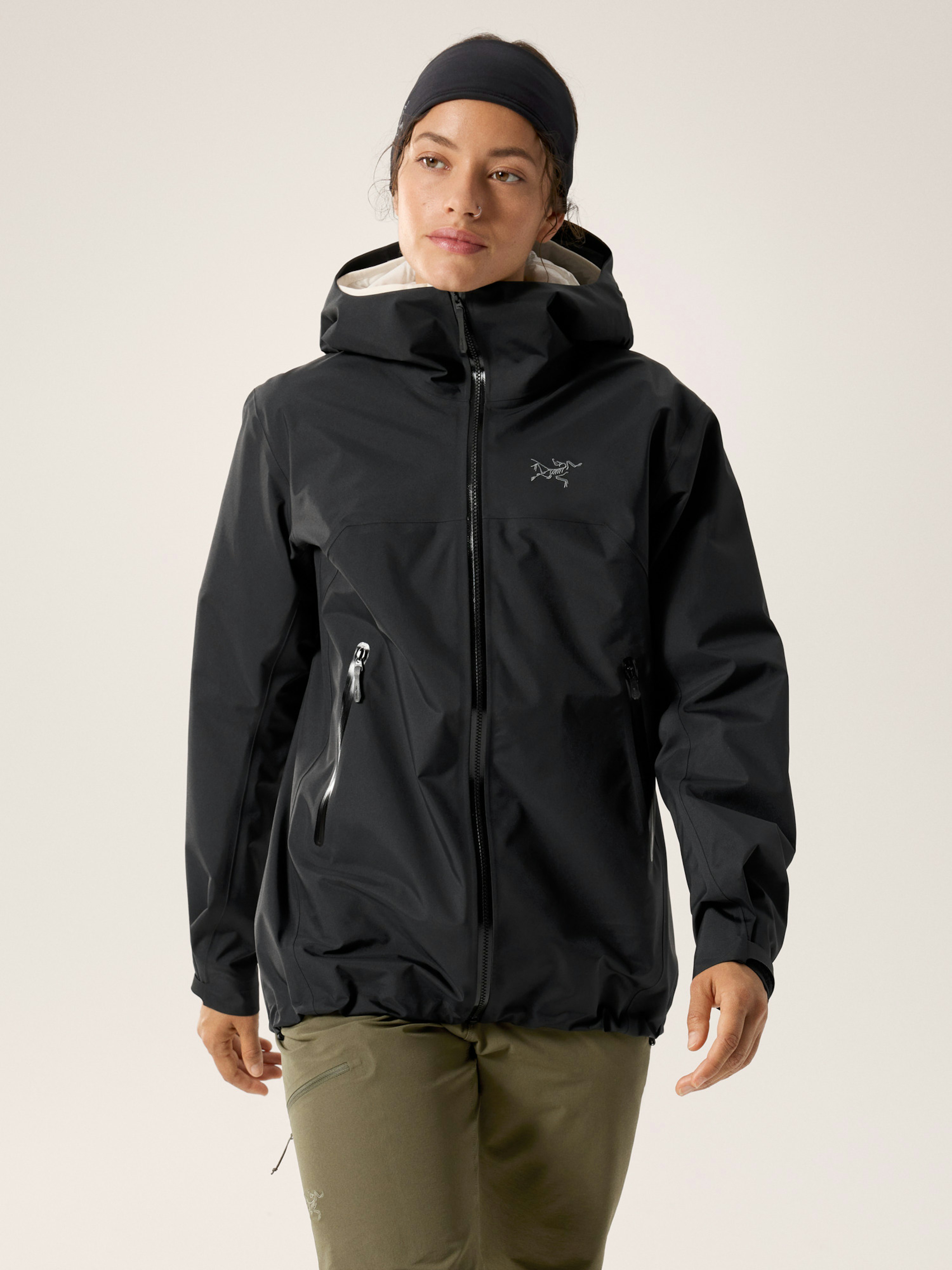 Beta Jacket Women's Black Front View
