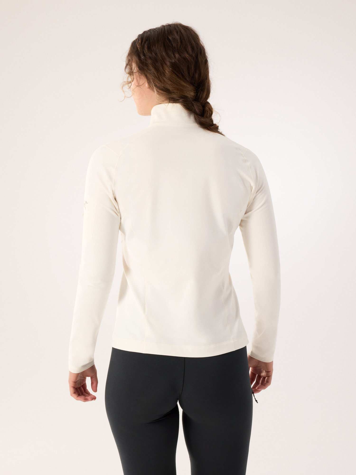 Rho Zip Neck Women's Arctic Silk Back View