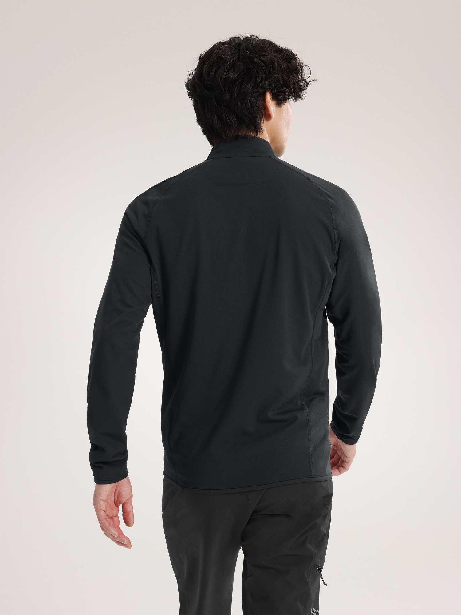 Delta 1/2 Zip Neck Black Back View