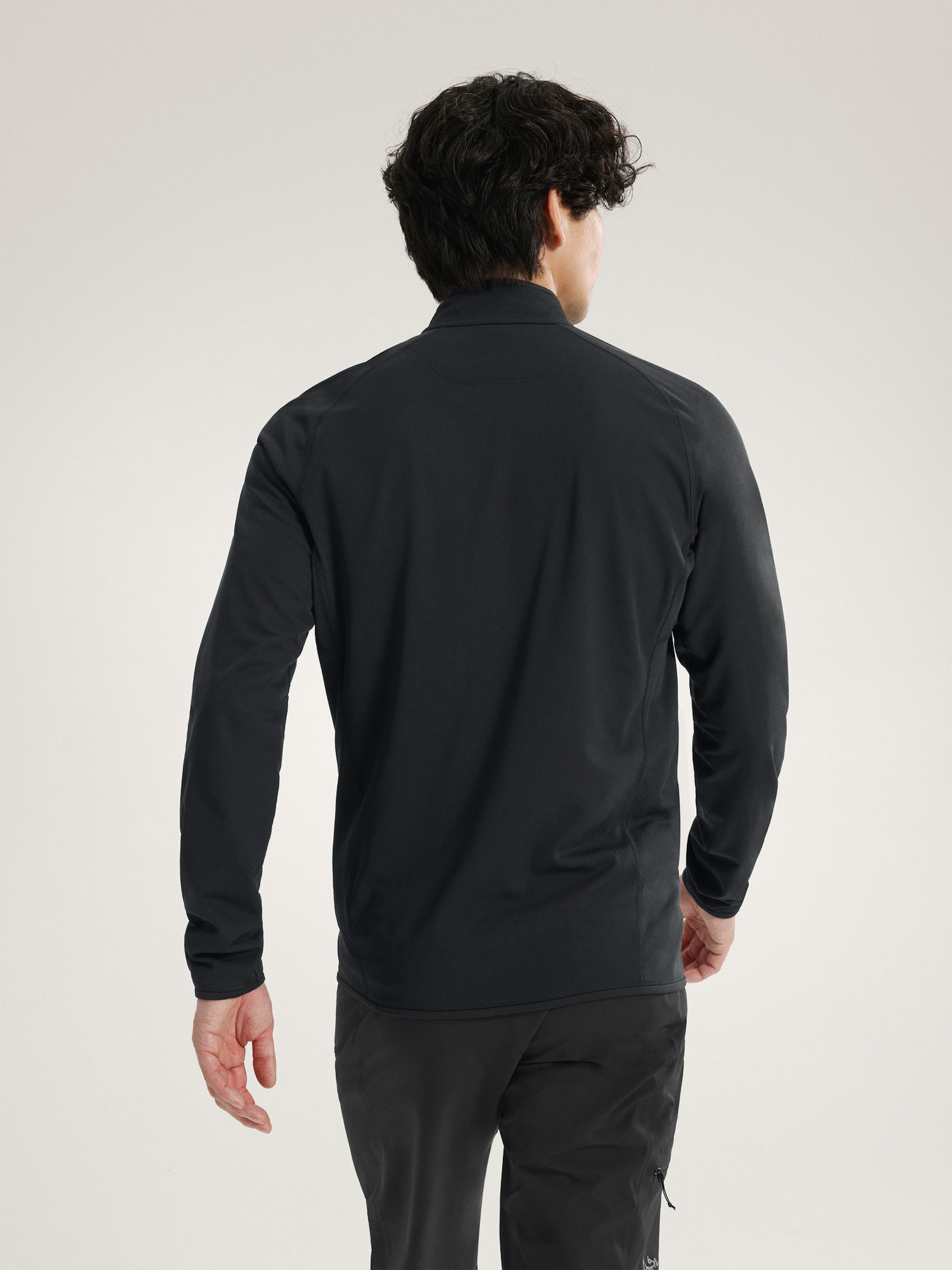 Delta 1/2 Zip Neck Black Back View