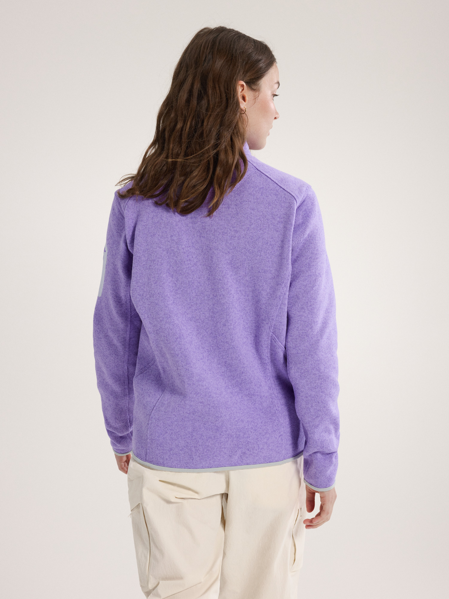 Covert Cardigan Women's Aster Heather / Solitude Back View