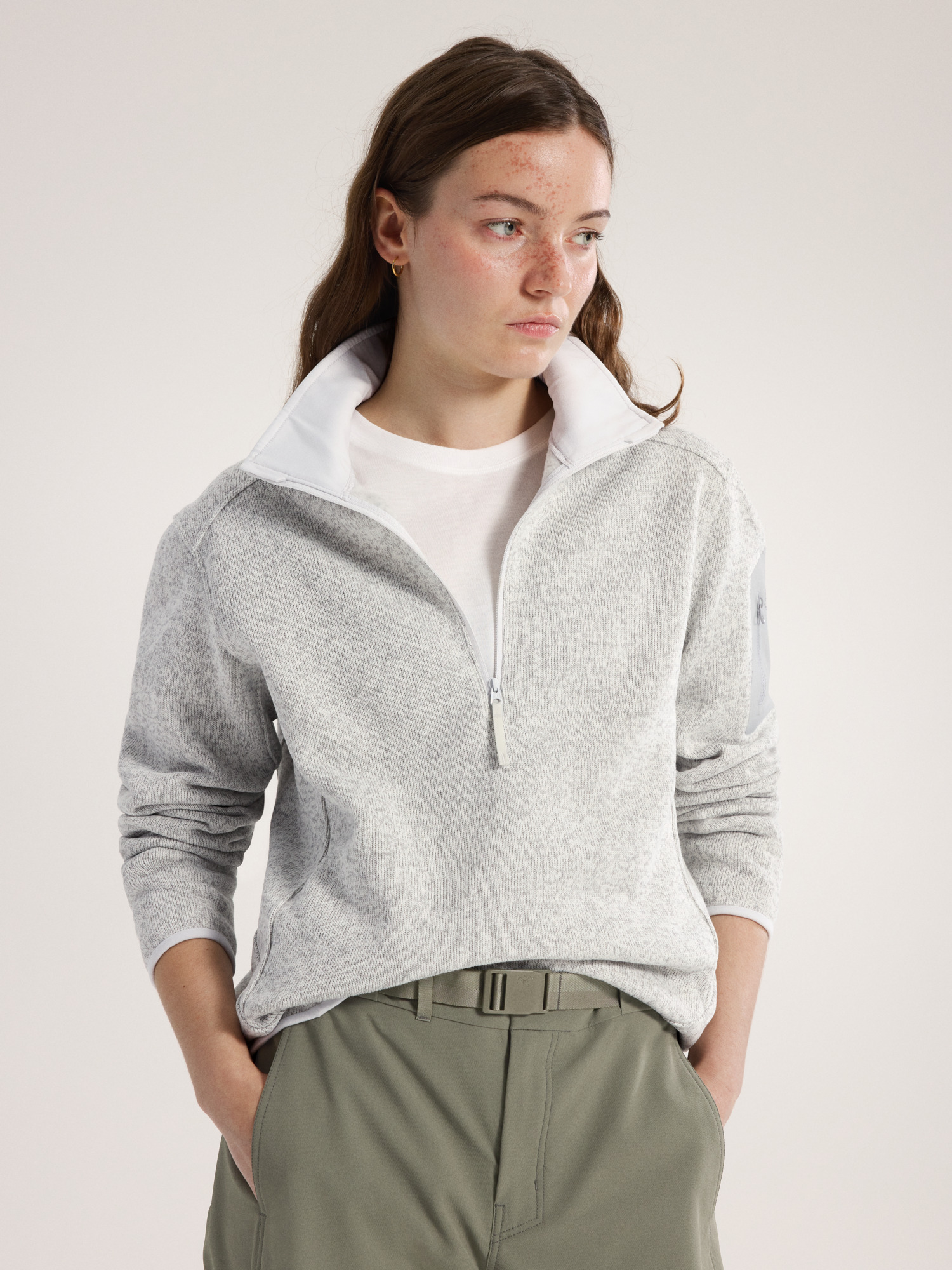 Covert Zip Neck Women's Atmos Heather Hover