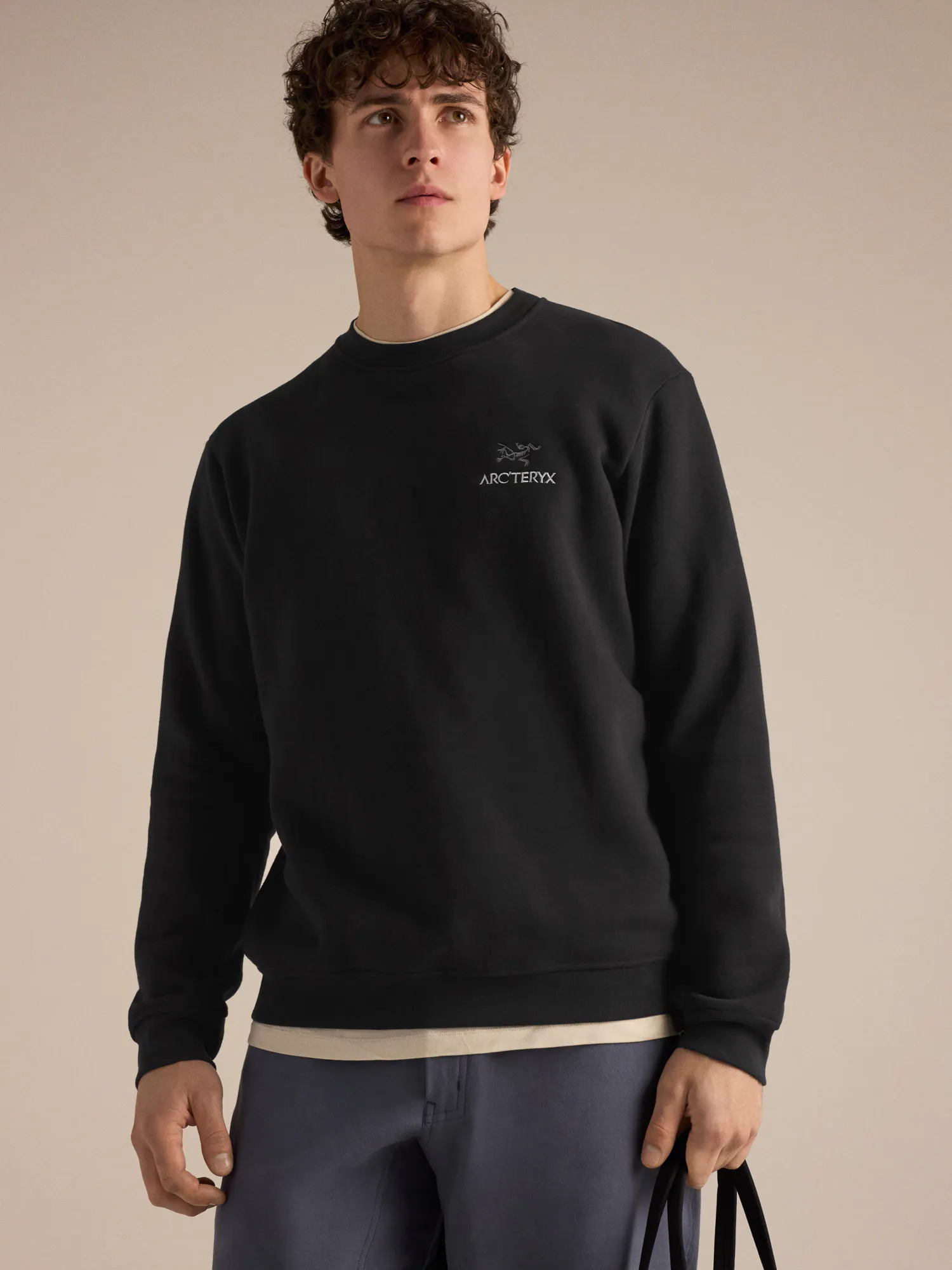 トップス ARC'TERYX Emblem Fleece Crew Black XS Arc'teryx Emblem