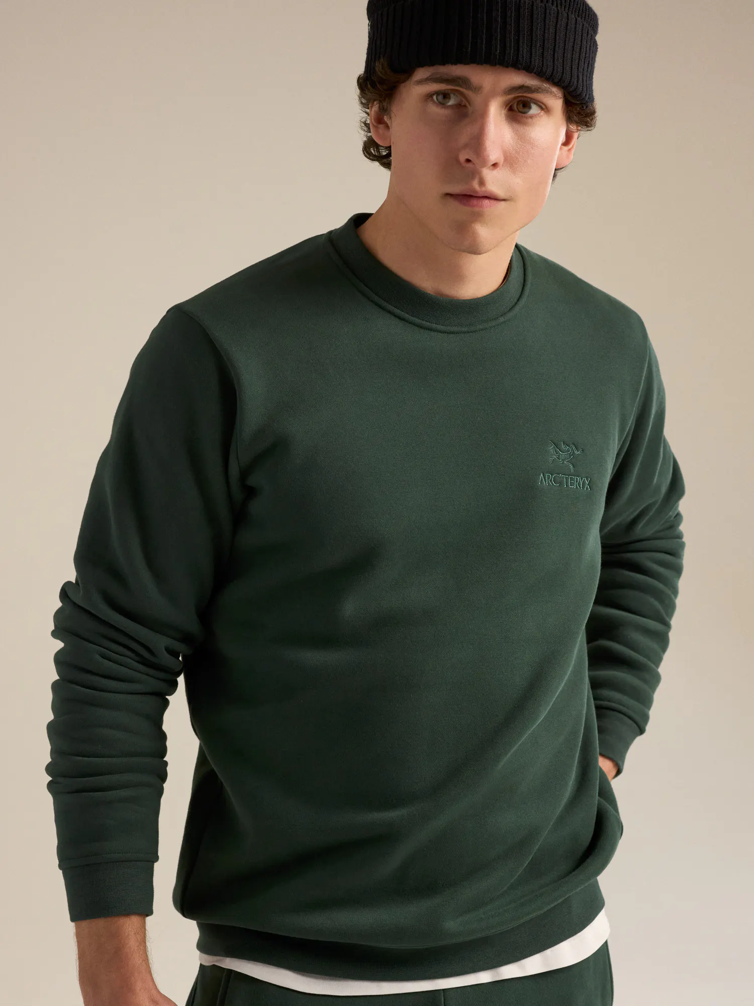 Emblem Fleece Crew Neck Pullover Men's | Arc'teryx United States