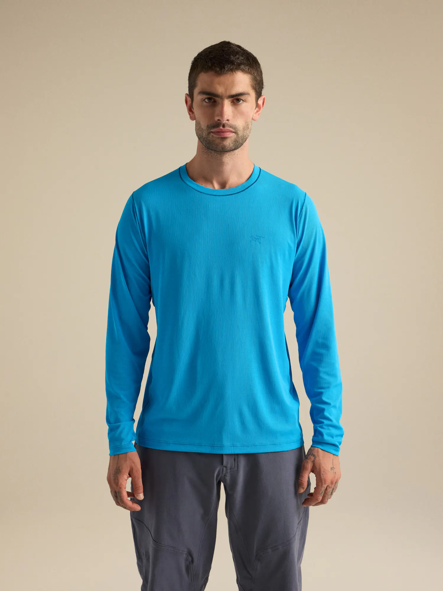 T-shirt à manches longues et col rond Cormac Homme