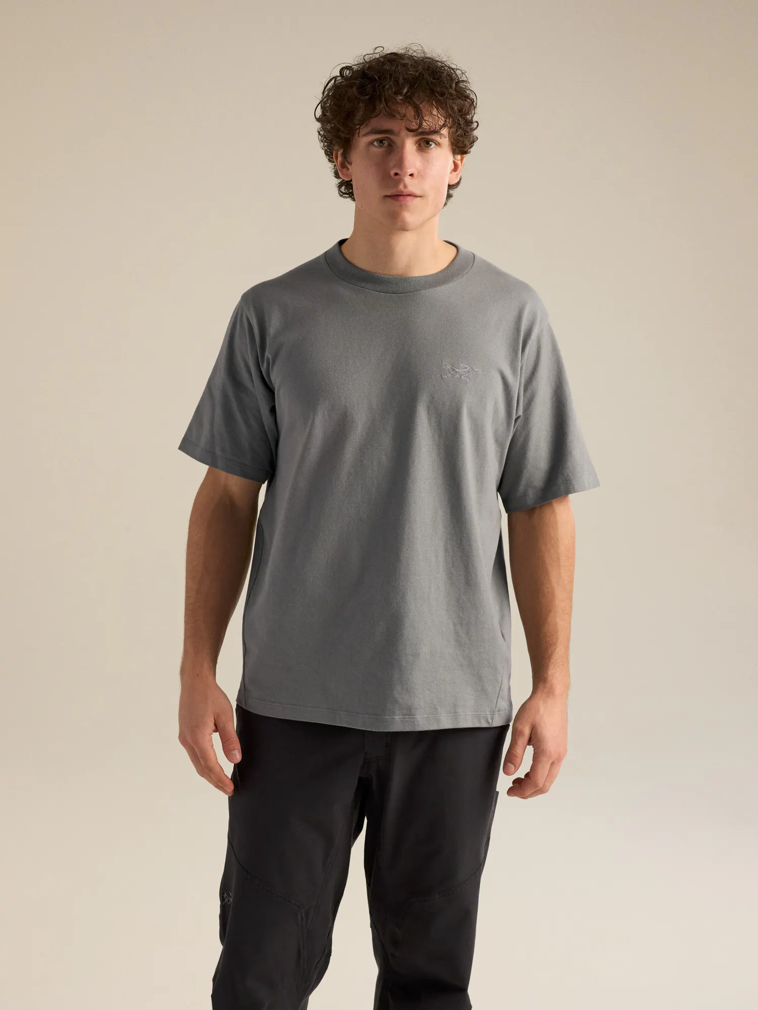 Kragg Cotton Emblem Crew Neck Shirt SS Men's