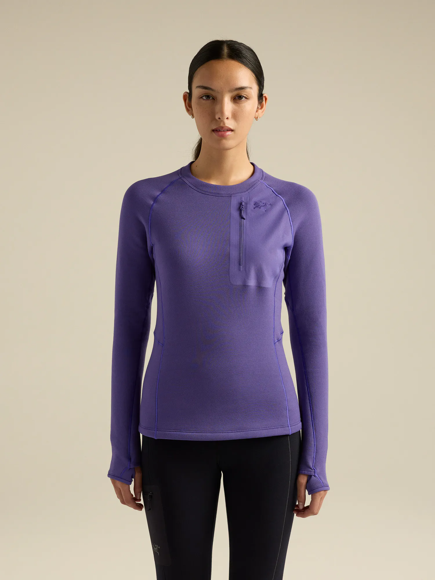 Camiseta Rho SV LS de cuello redondo Mujer