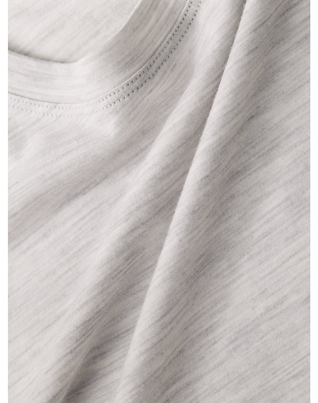 Lana Merino Wool Crew Neck Shirt SS Women's Solitude Fabric Detail