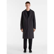 Veilance Lenan Insulated Tech Wool Topcoat Men's, Black Heather, Size XL