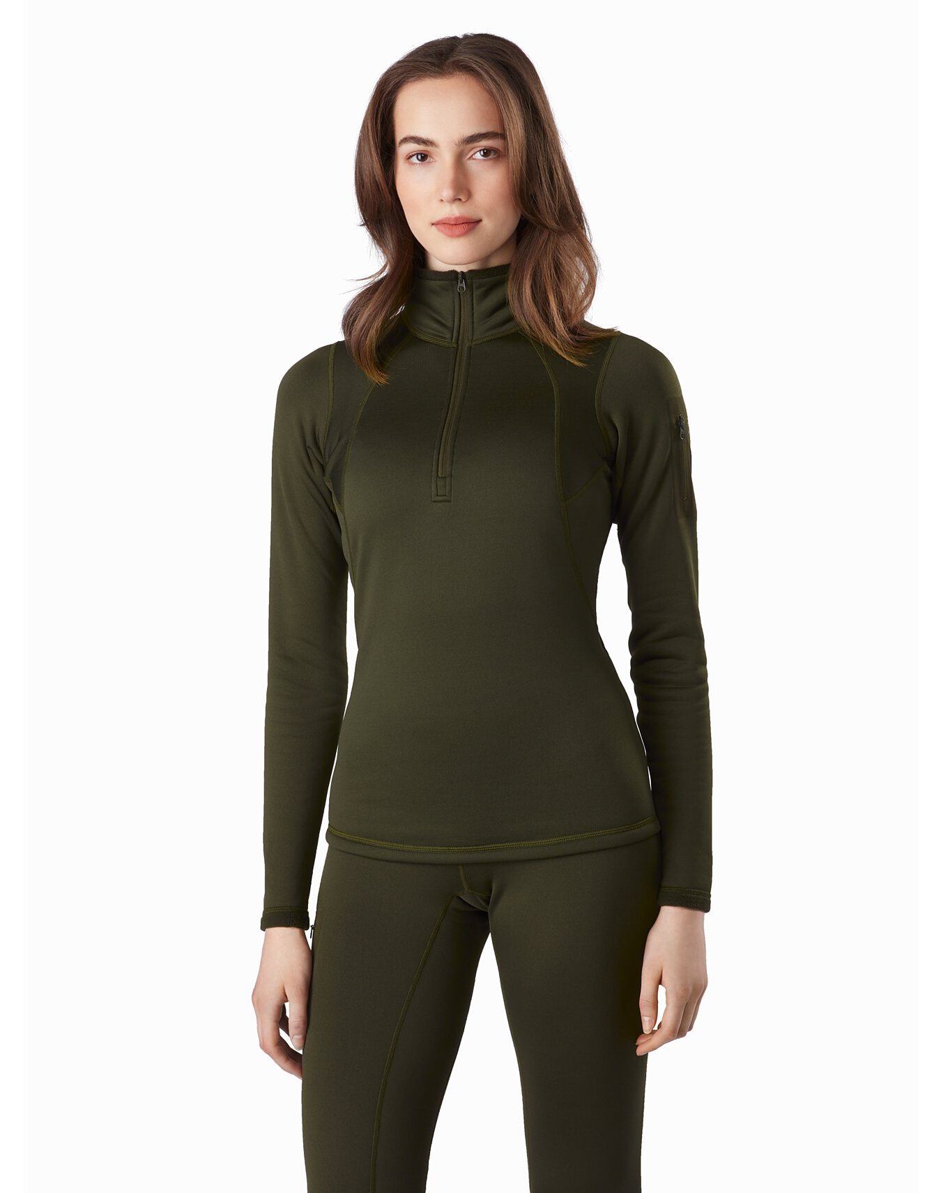 rho ar zip neck women's