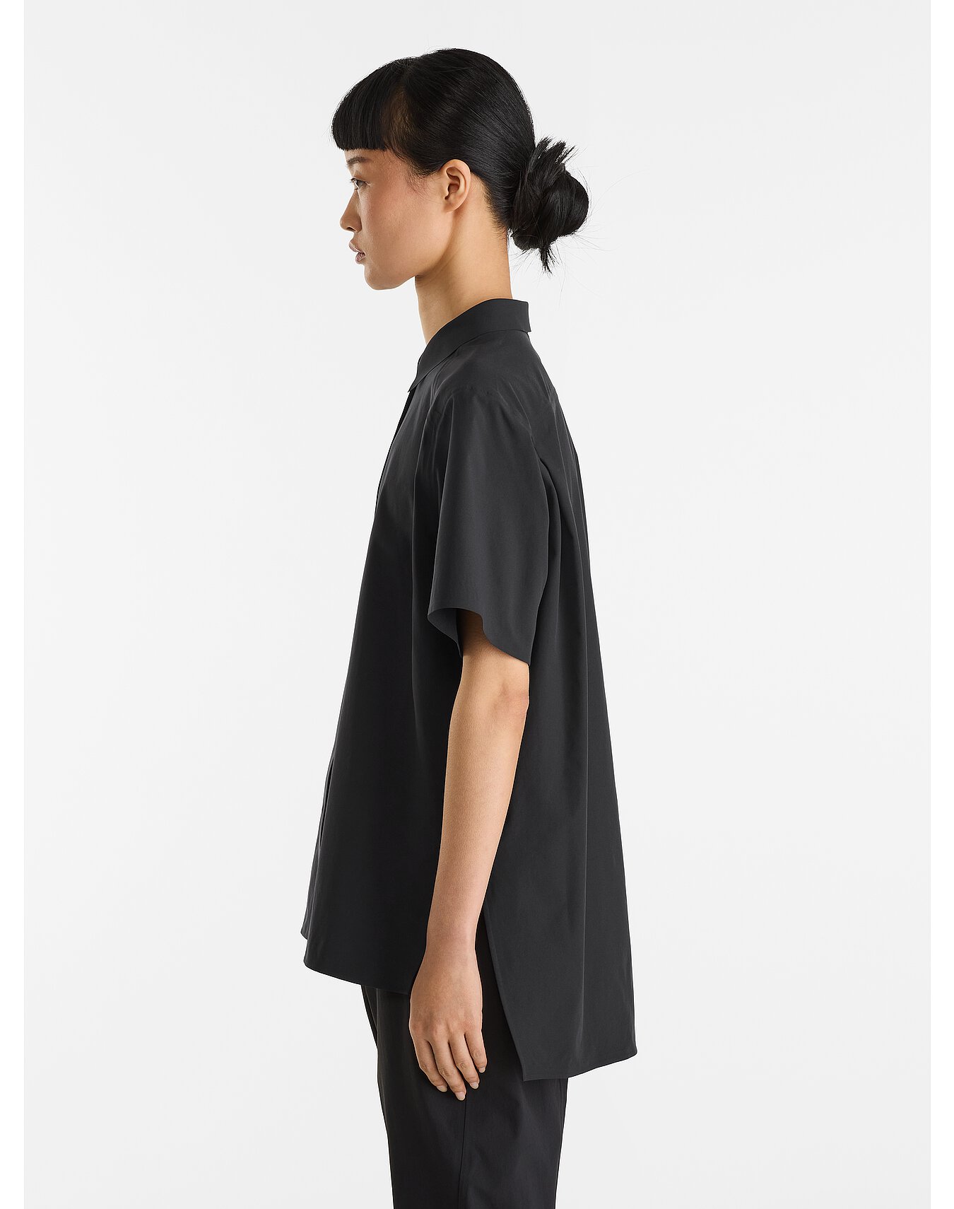 Finial短袖衫女士Black左侧视图