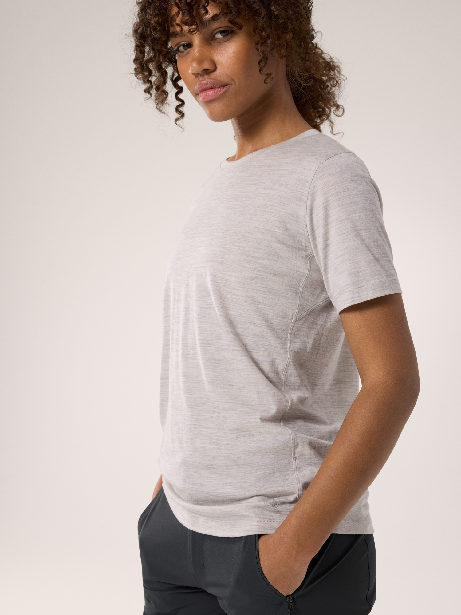 Lana Merino Wool Crew Neck Shirt SS Women's Solitude Hover