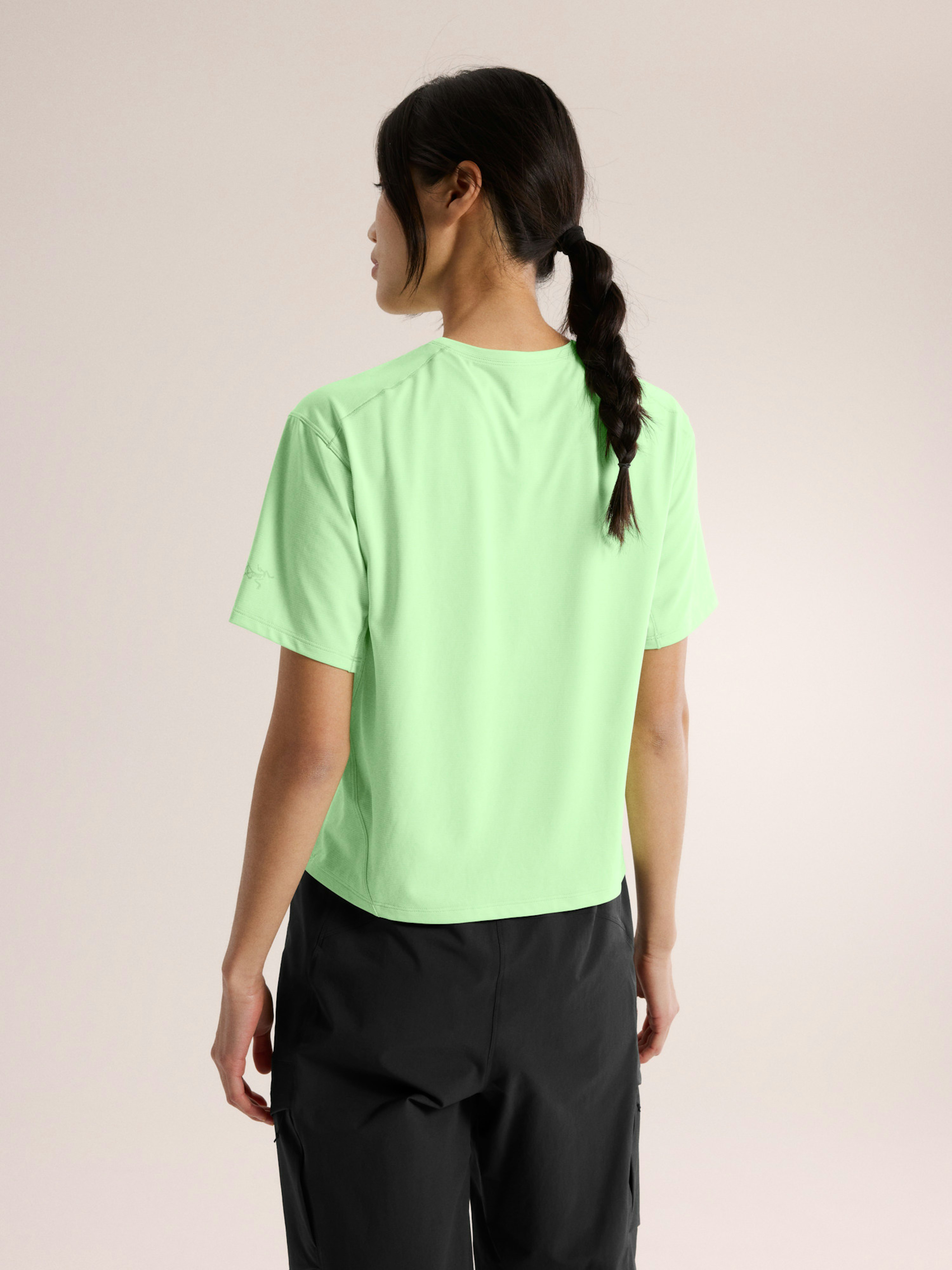 Taema Crop T-Shirt Women's Phosphorescent Heather Back View