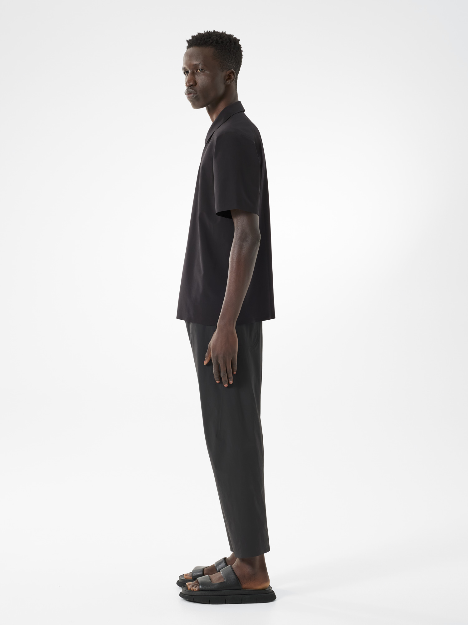 Dromos Tech Polo Shirt SS Black Side View