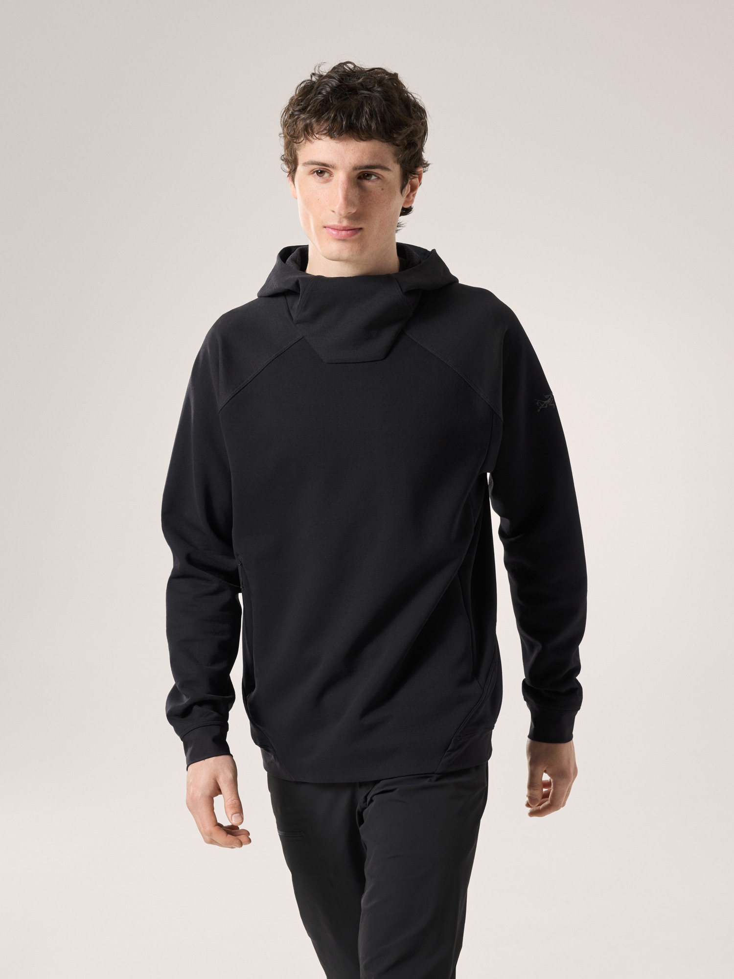 Rethel Hoody Black Front View
