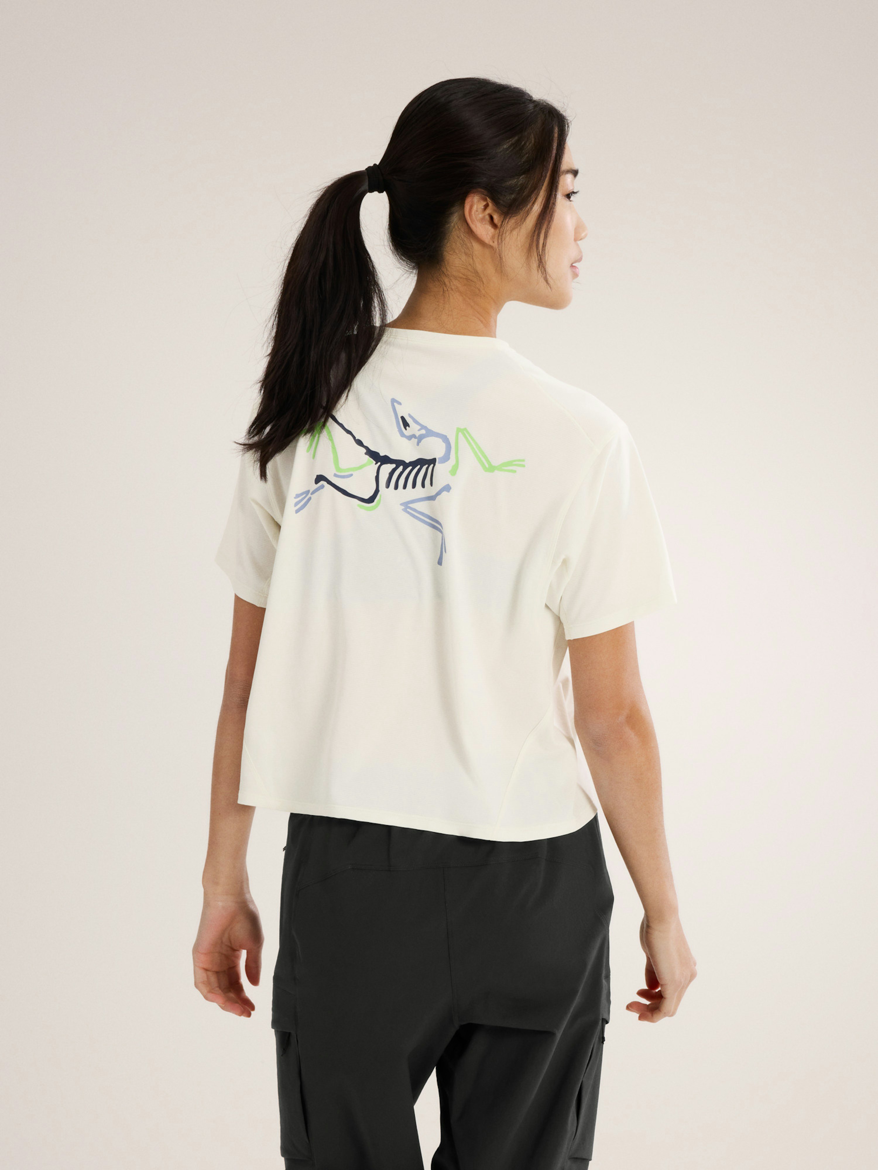 Taema Crop Logo T-Shirt Women's Arctic Silk Heather / Soulsonic Back View