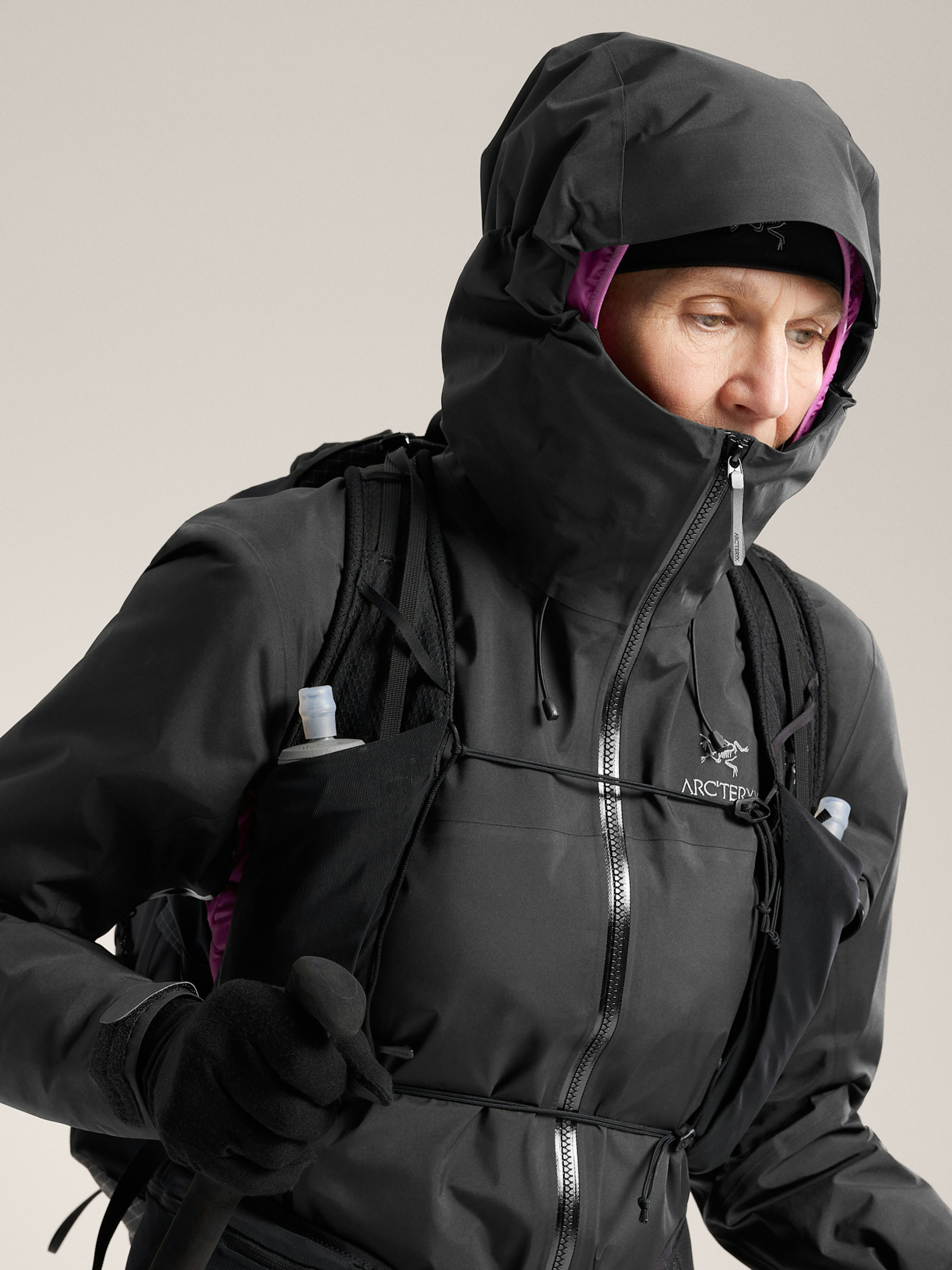 Beta AR Jacket Stormhood Women's Black Detail 2