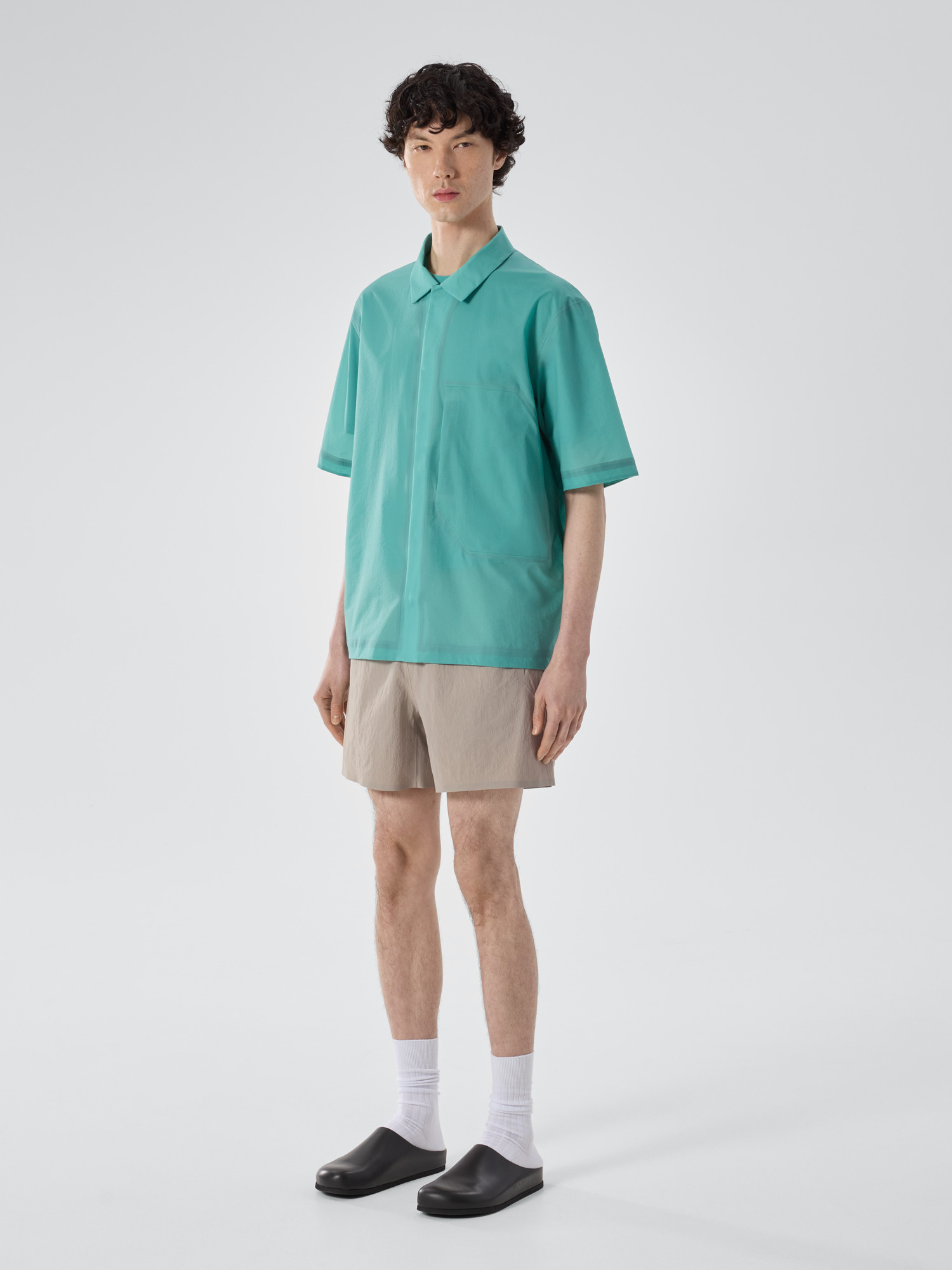 Demlo Shirt SS Verdigris 3 4 Front View