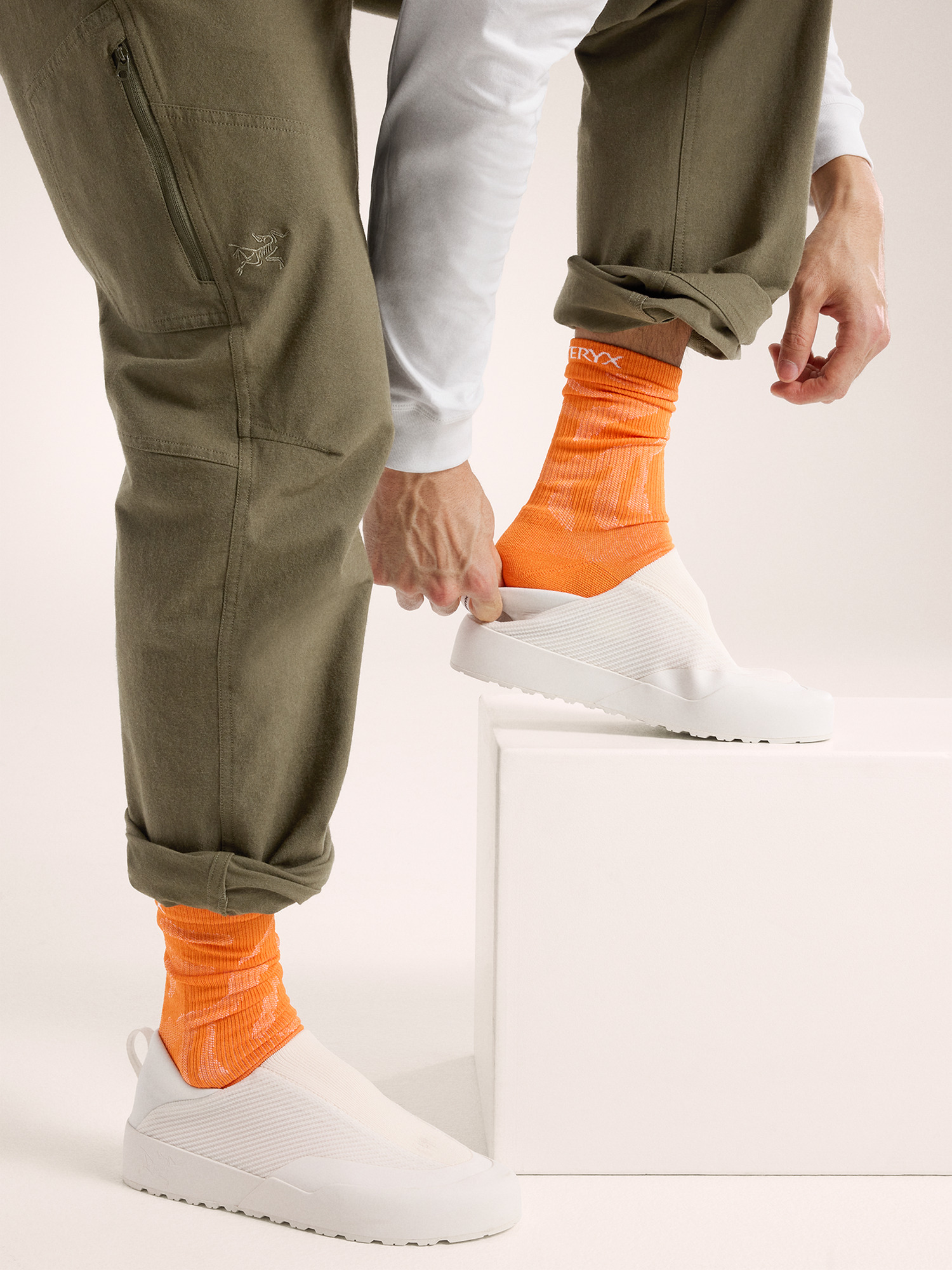 Synthetic Mid Grotto Sock Verve / White Detail 1