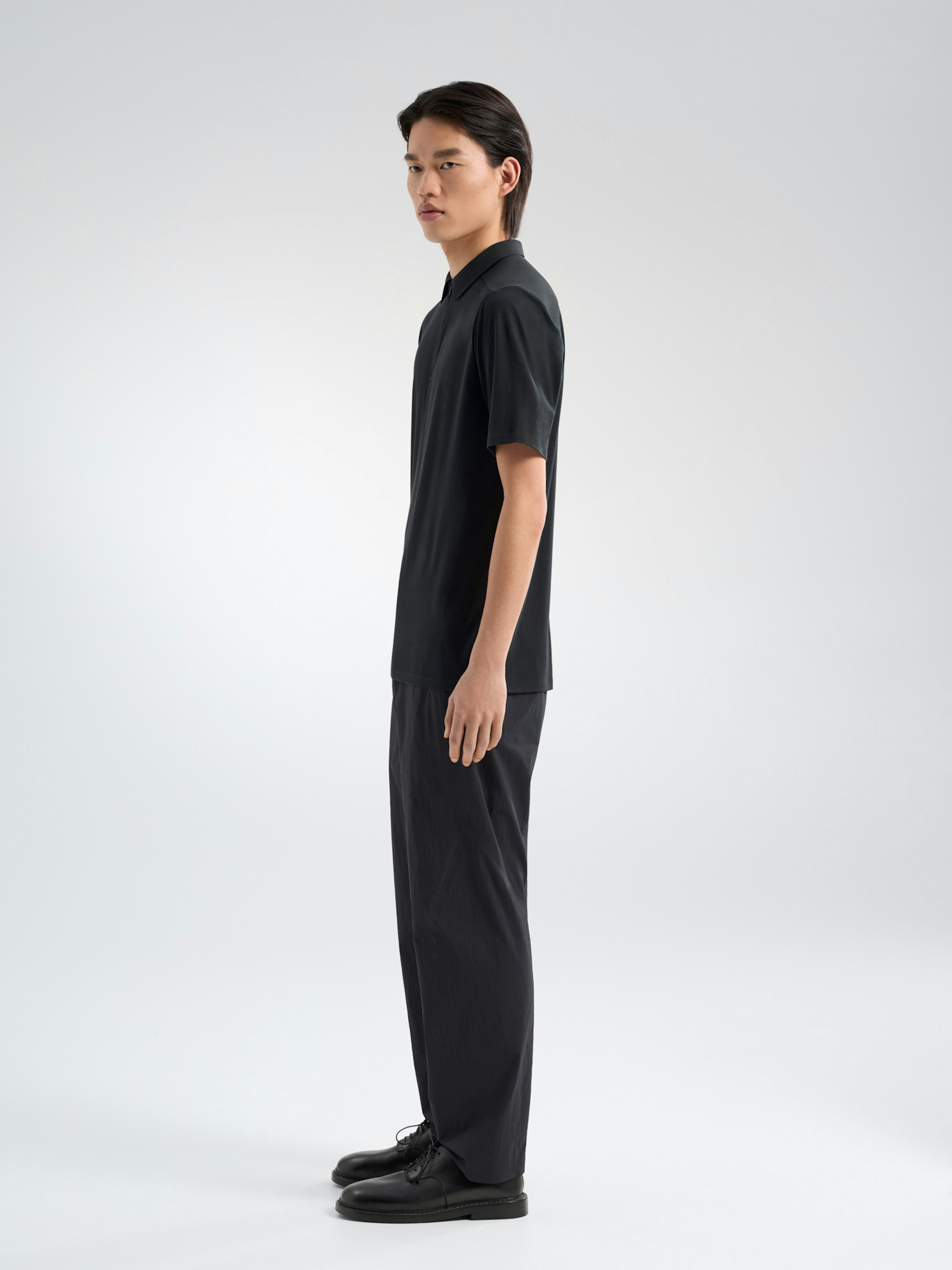 Frame Polo Shirt SS Black Side View