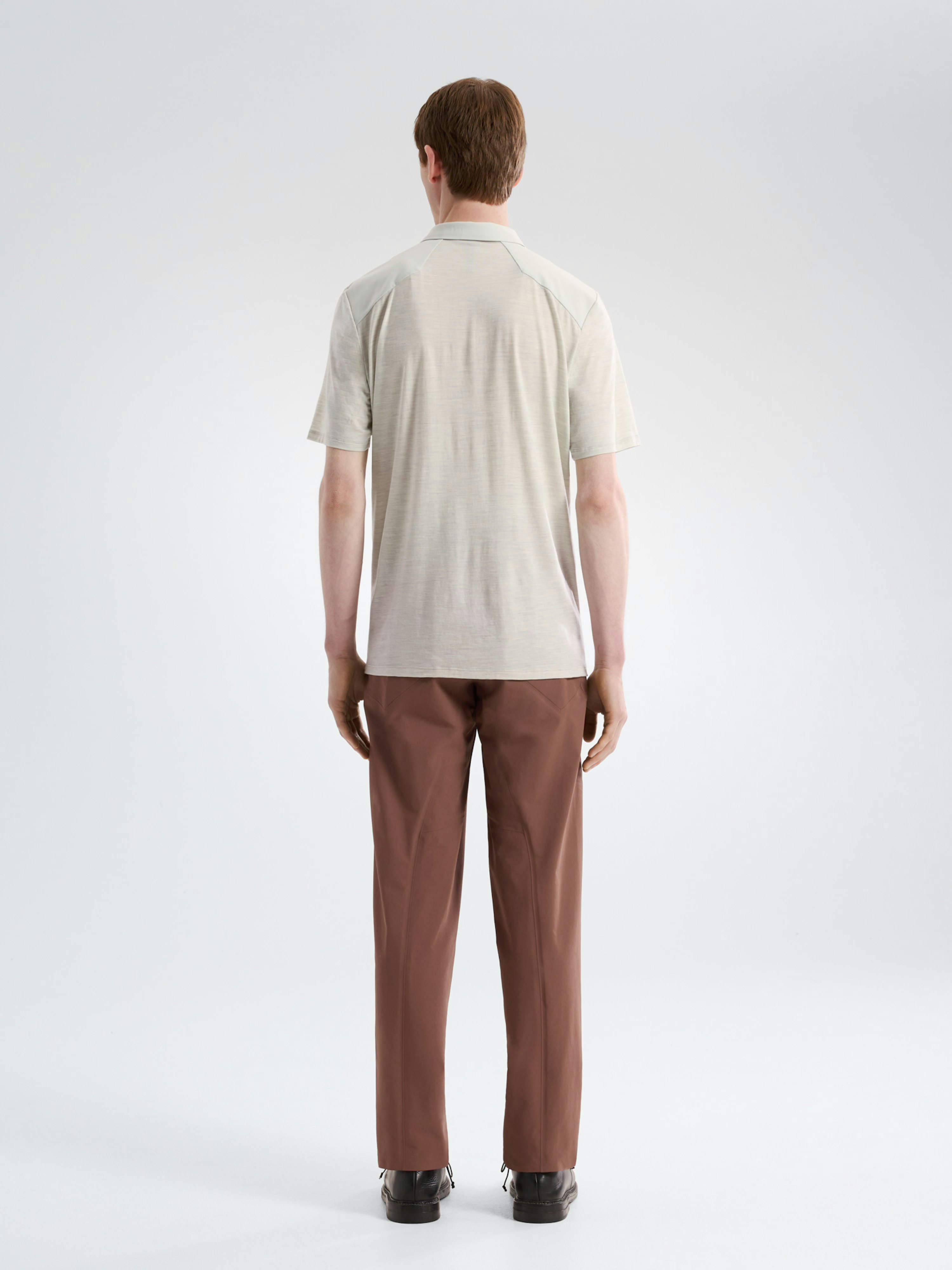 Frame Polo Shirt SS Dark Cocoon Heather Back View
